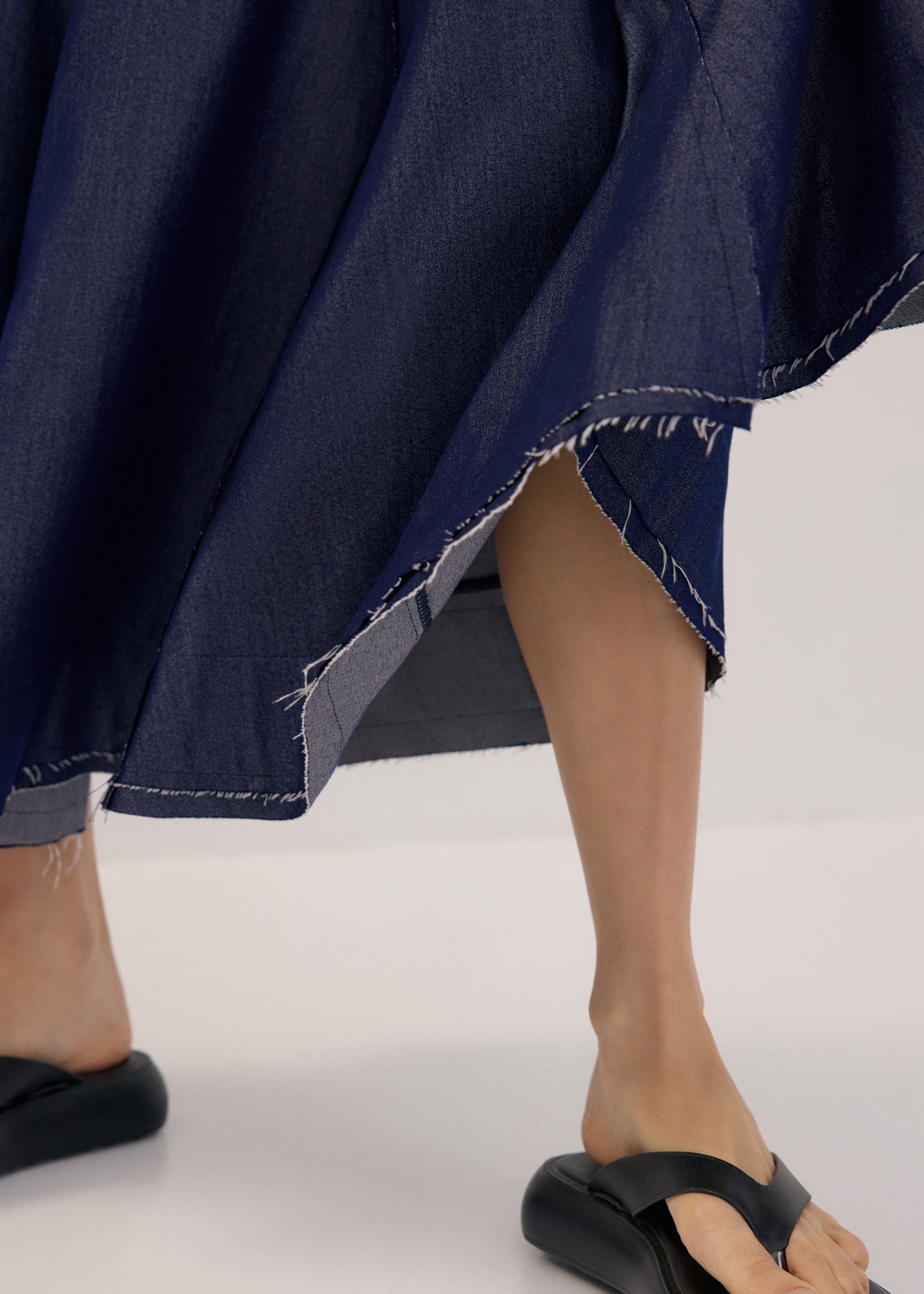 Chambray Flare Maxi Skirt - Image 5