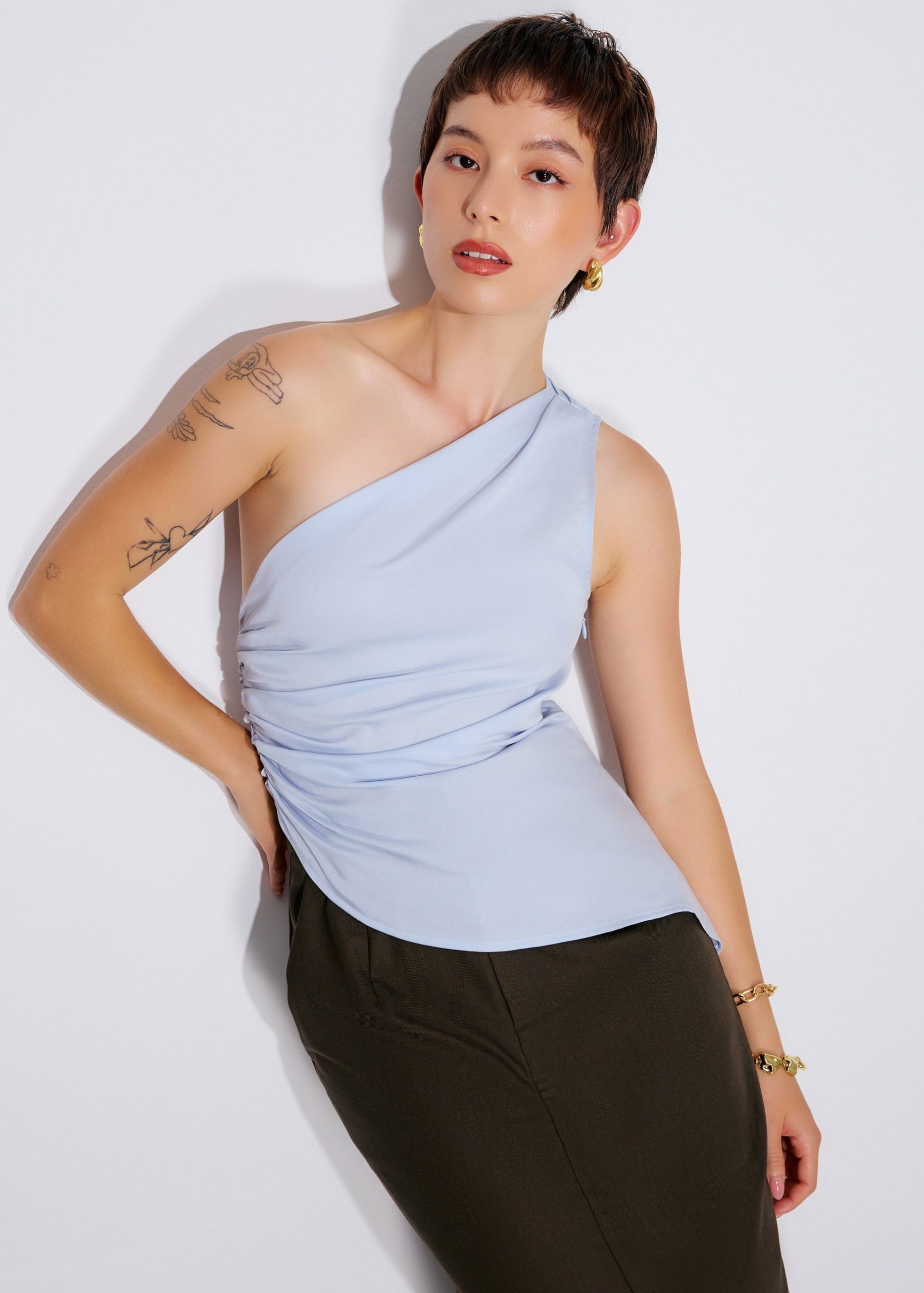 Tencel Ruched Toga Top - Image 11