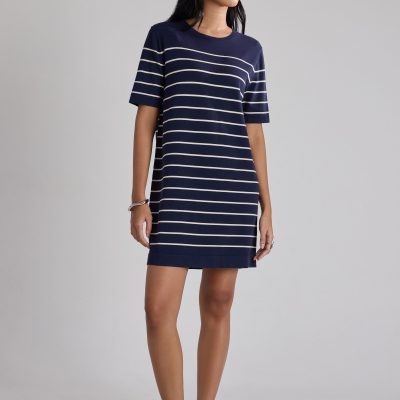 Resa Striped Knit Shift Dress
