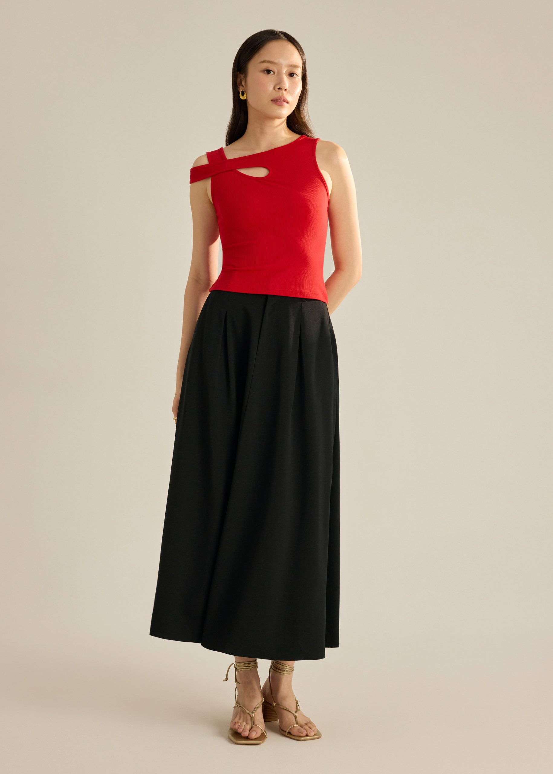 Jersey Asymmetric Cut Out Tank - Image 10