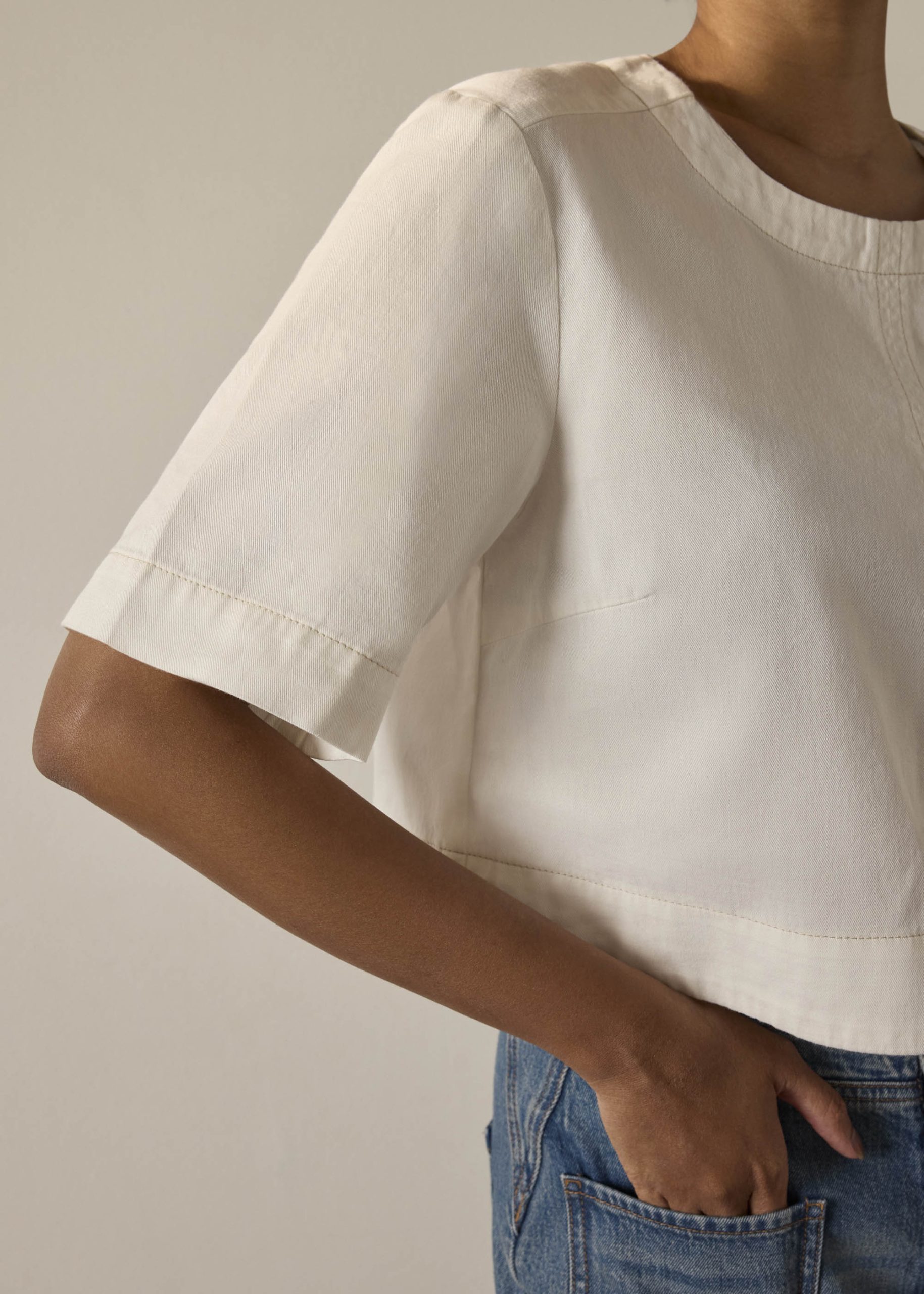 Denim Boxy Shell Top - Image 5