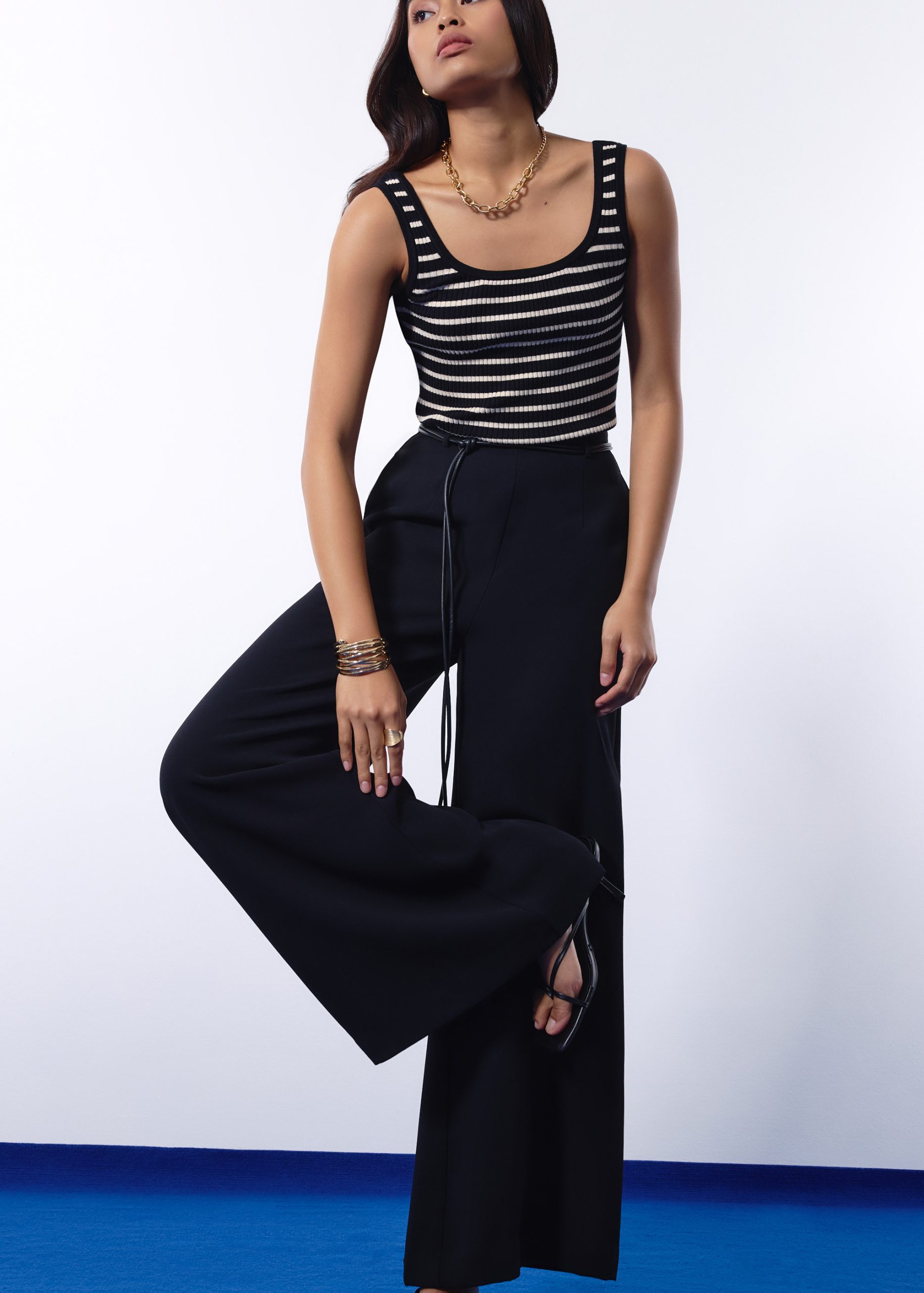 Leggy??Jules Tailored Crepe Palazzo Pants - Image 3
