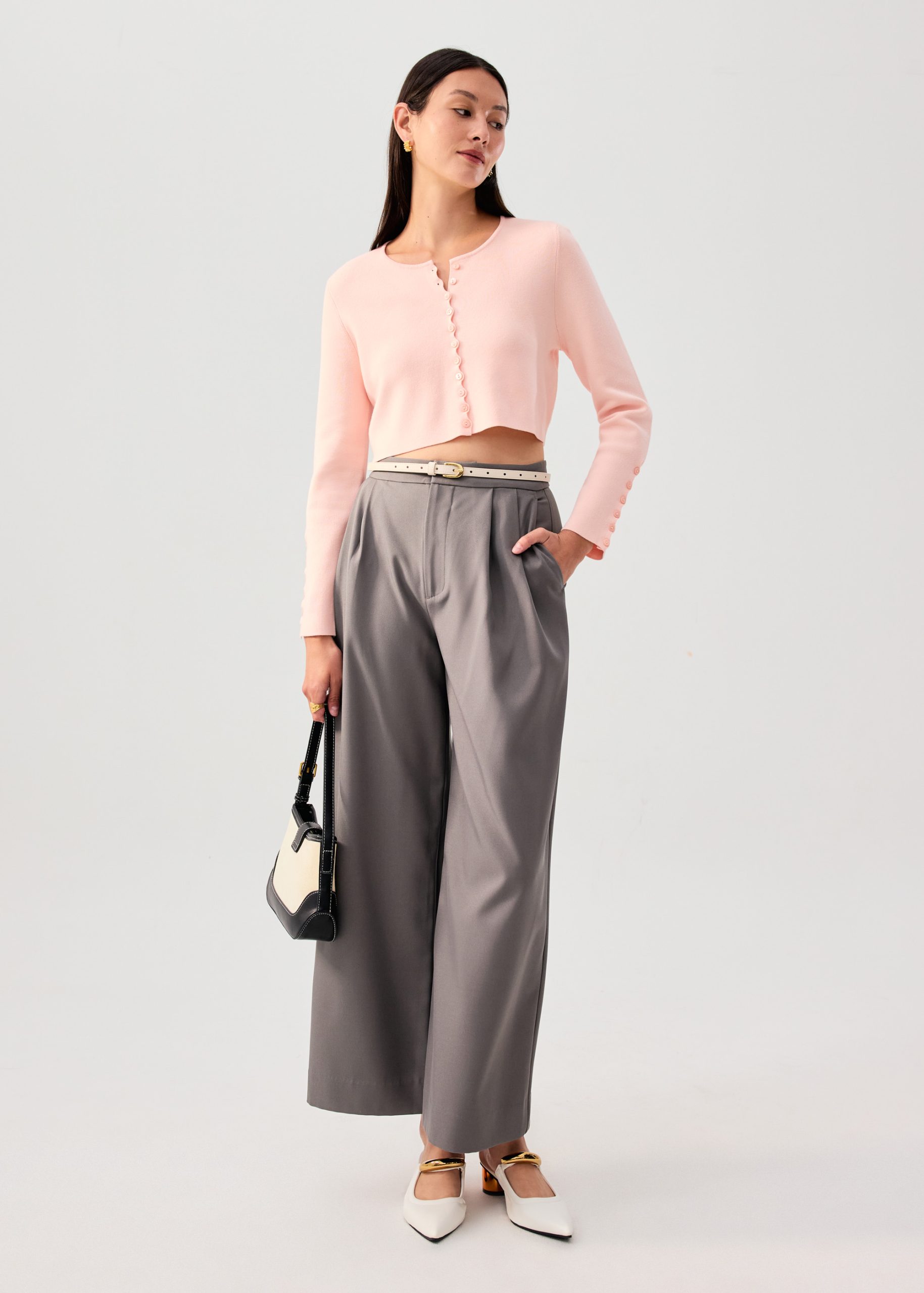 Malee Boxy Knit Scallop Edge Cardigan - Image 17