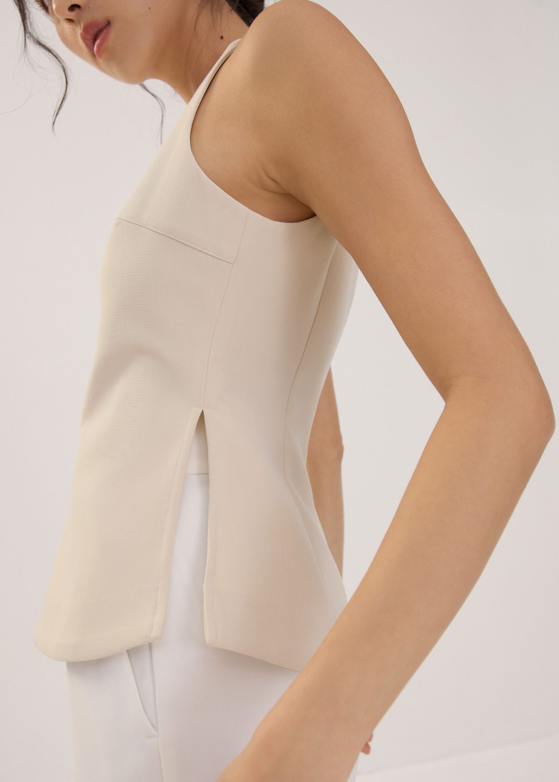 Straight Neck Fitted Camisole Top - Image 26