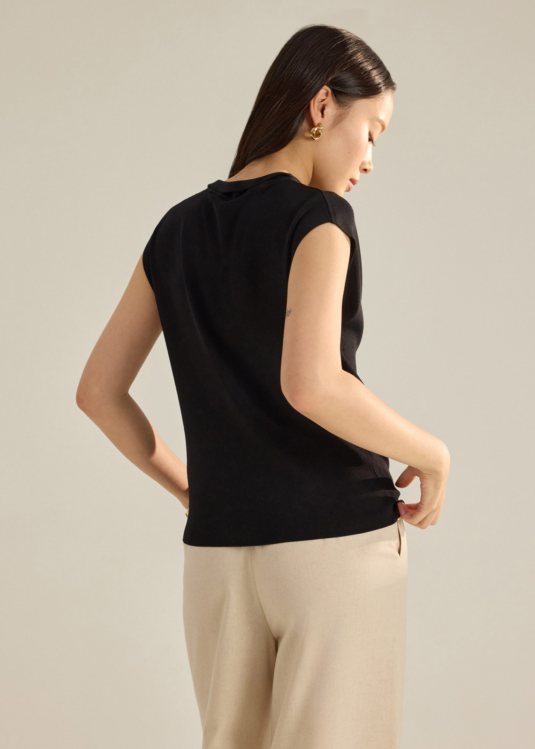 Chelsea Knit Cowl Neck Top - Image 4
