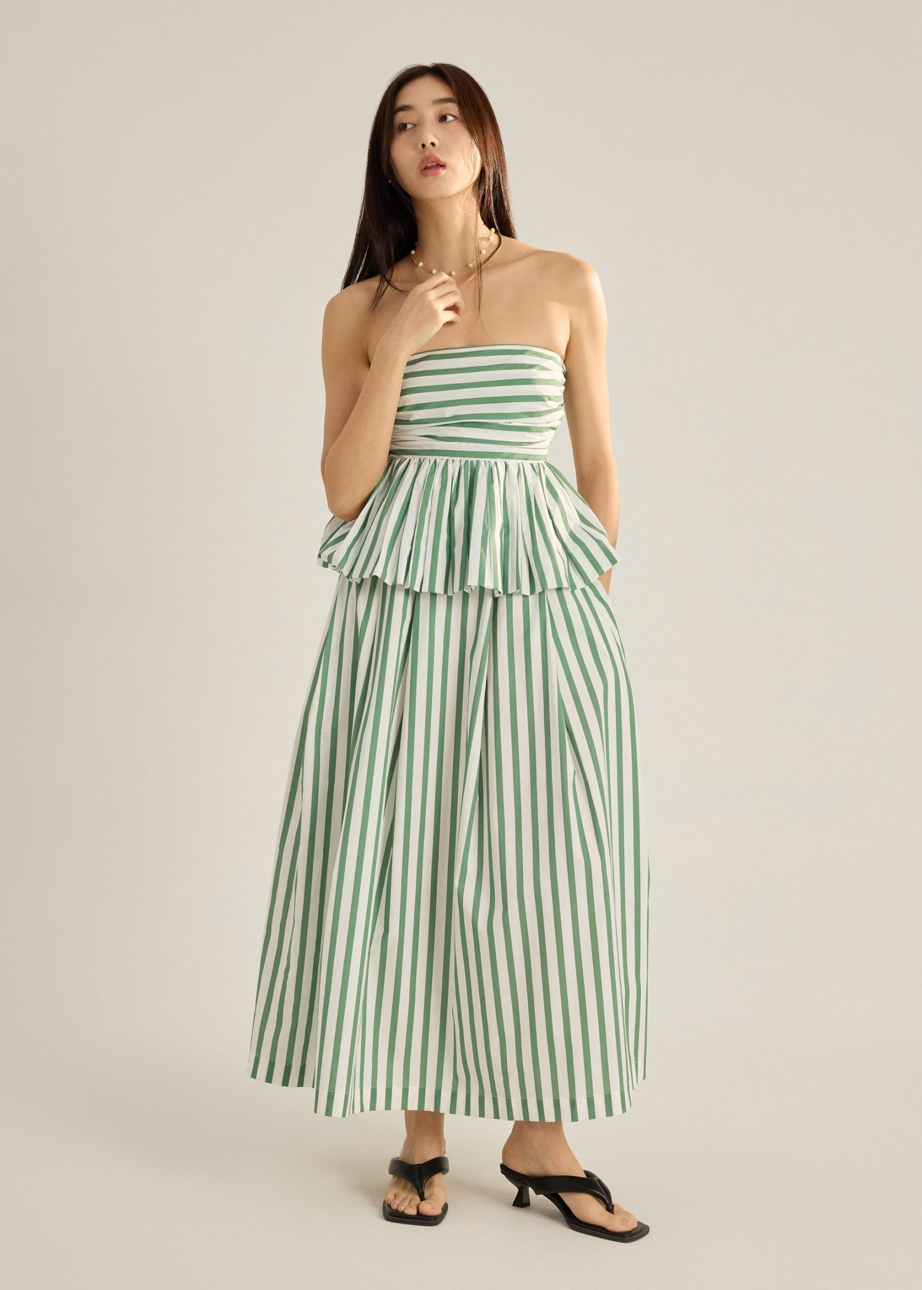 BraFree by LB Poplin Peplum Tube Top - Image 9
