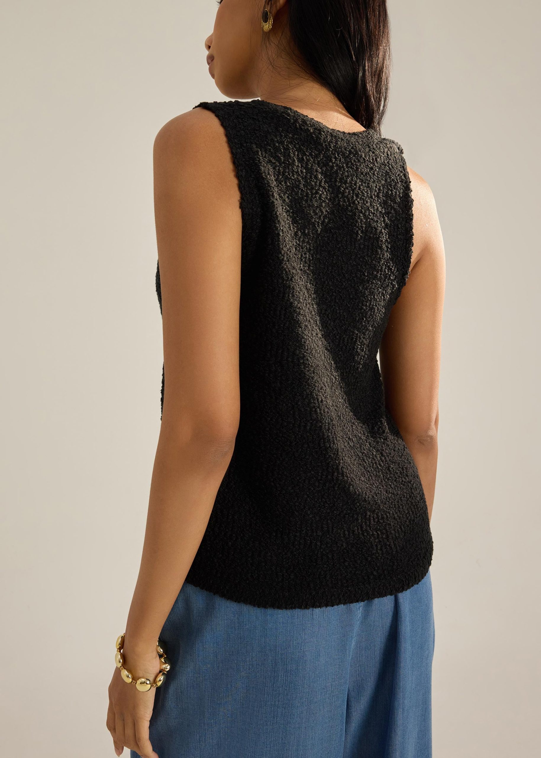 Boucle Knit Vest Top - Image 8