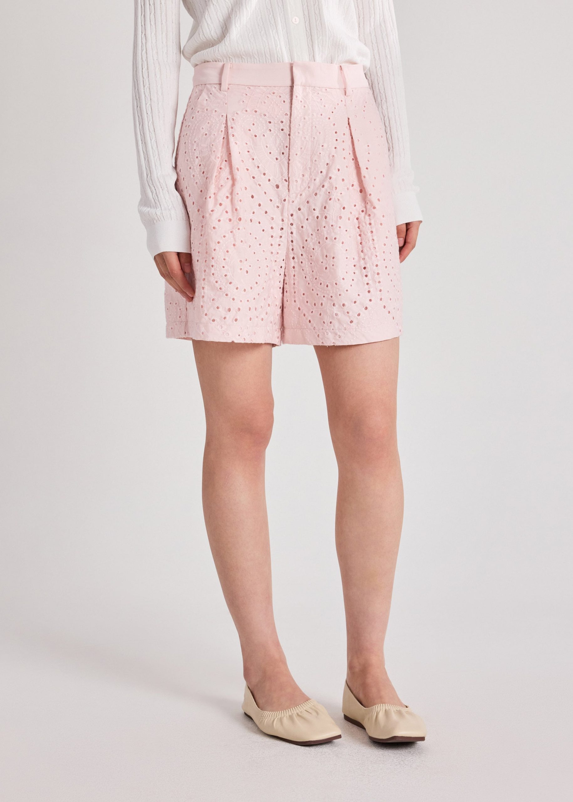 Tailored Bermuda Shorts in Soft Breeze Broderie - Image 21