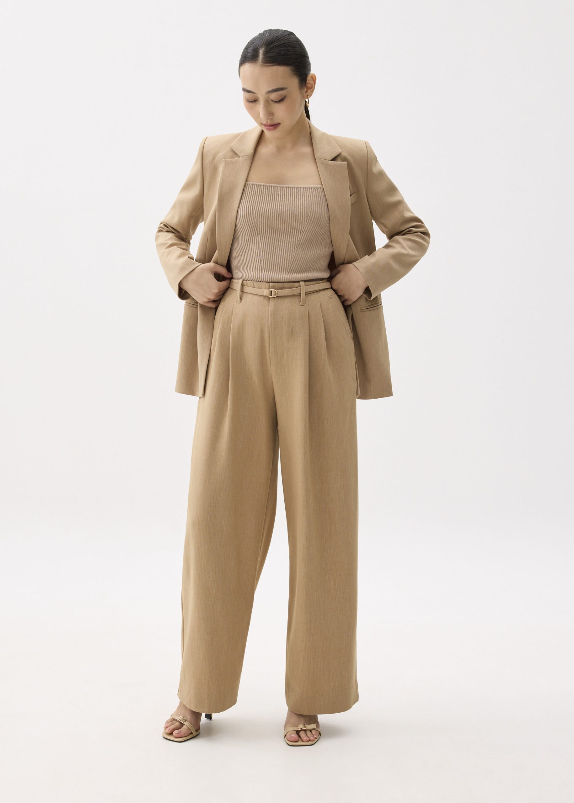 Leggy??Mayumi Elastic Pleated Wide Leg Pants - Image 24