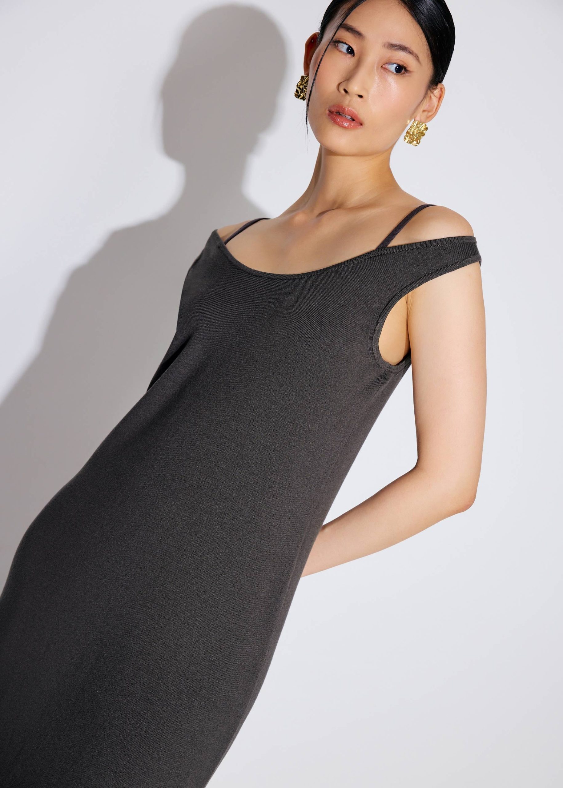 Reversible Knit Column Midaxi Dress - Image 10