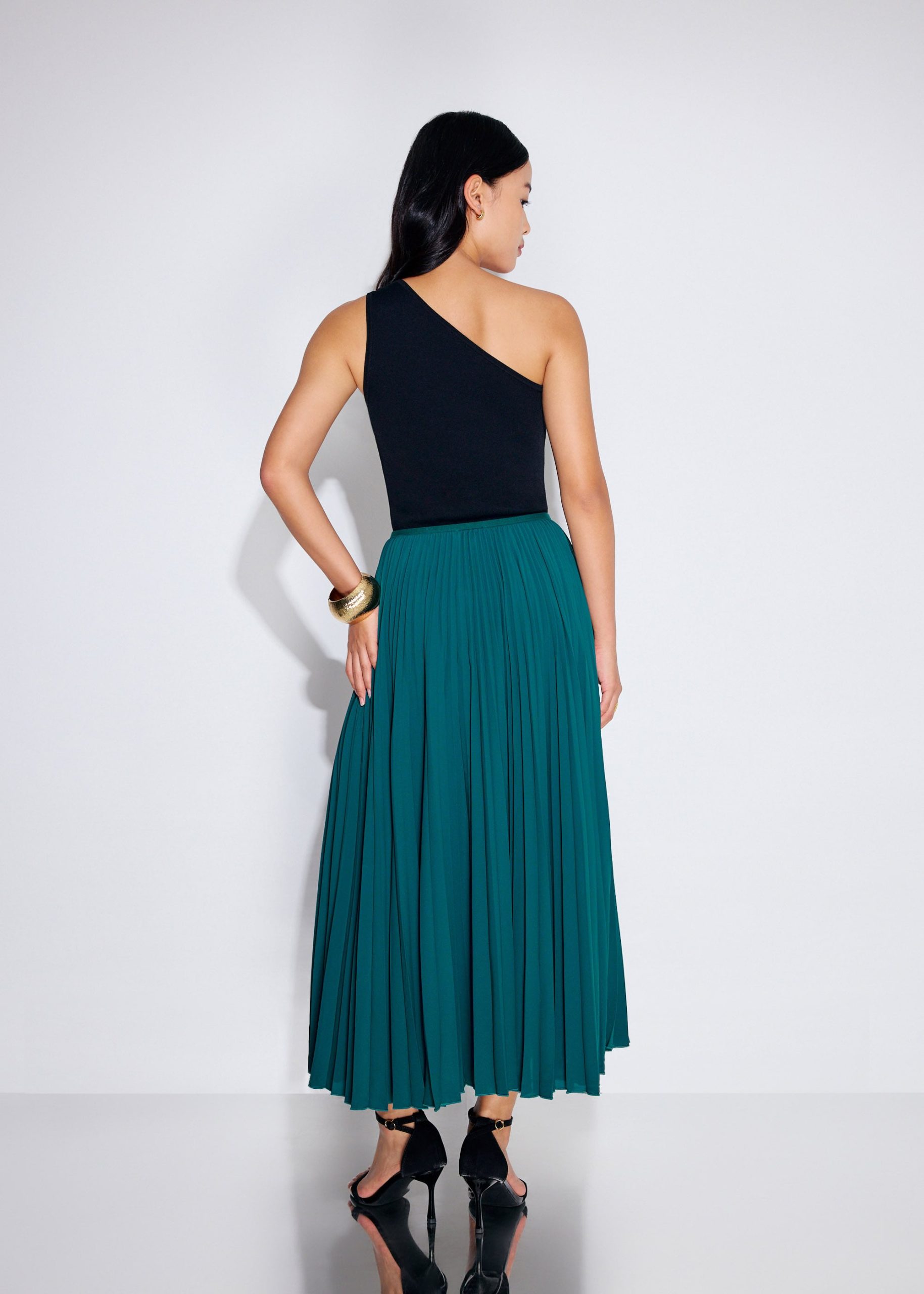 Wei Elastic Sunray Pleated Midaxi Skirt - Image 32