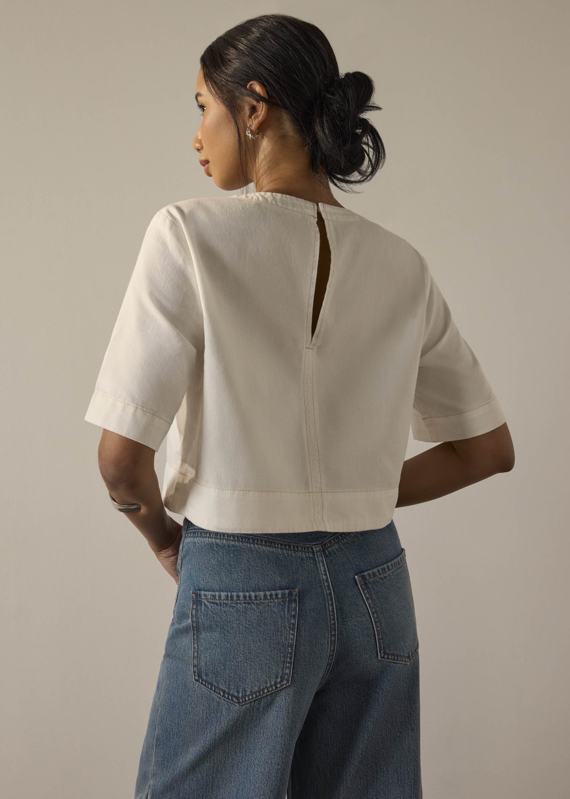 Denim Boxy Shell Top - Image 6