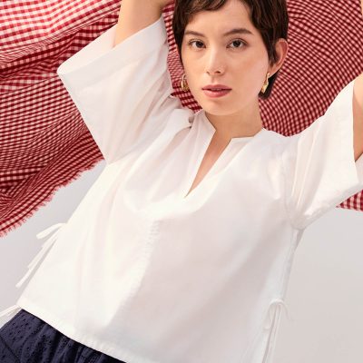 Shay Cotton Notch Boxy Top