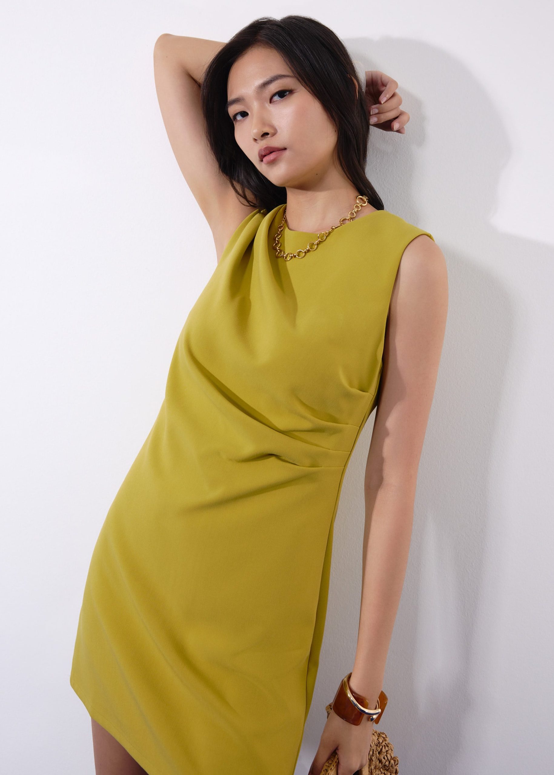 Carrie Structured Drape Shift Mini Dress - Image 15