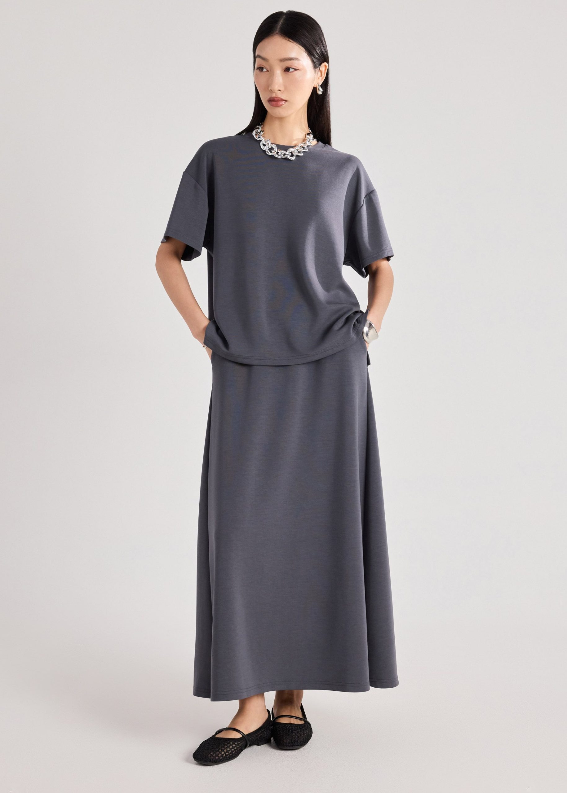 Neoprene A-line Skirt - Image 15