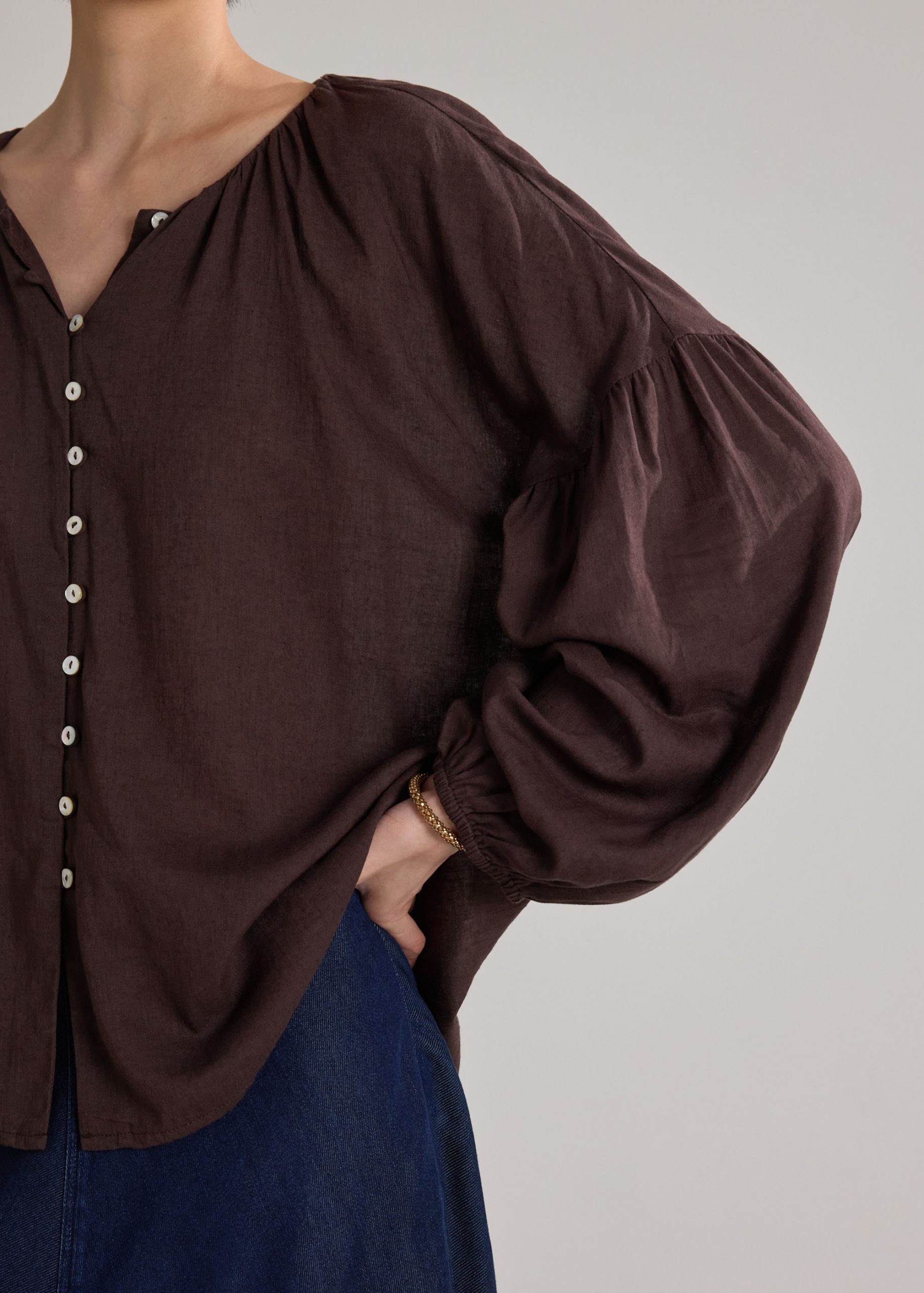 Relaxed Poet Sleeve Blouse - Image 5