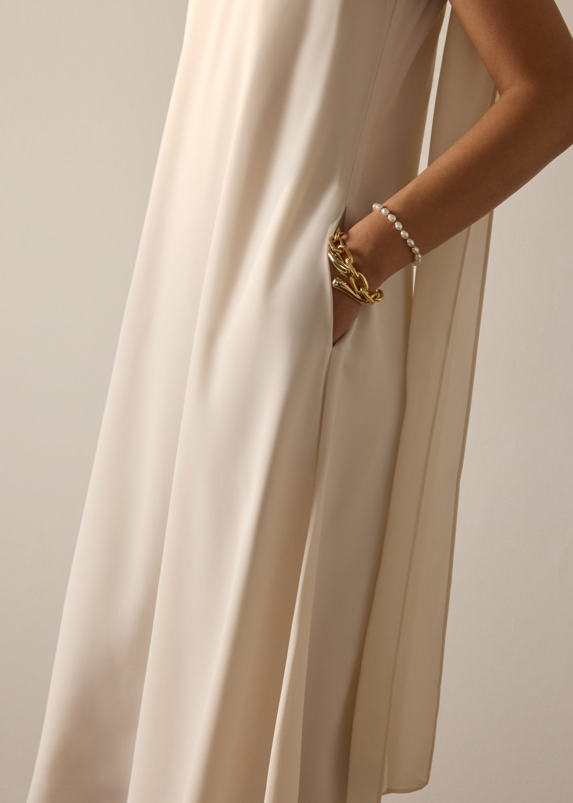 Suzanne Multi-way Detachable Shawl Column Midaxi Dress - Image 17