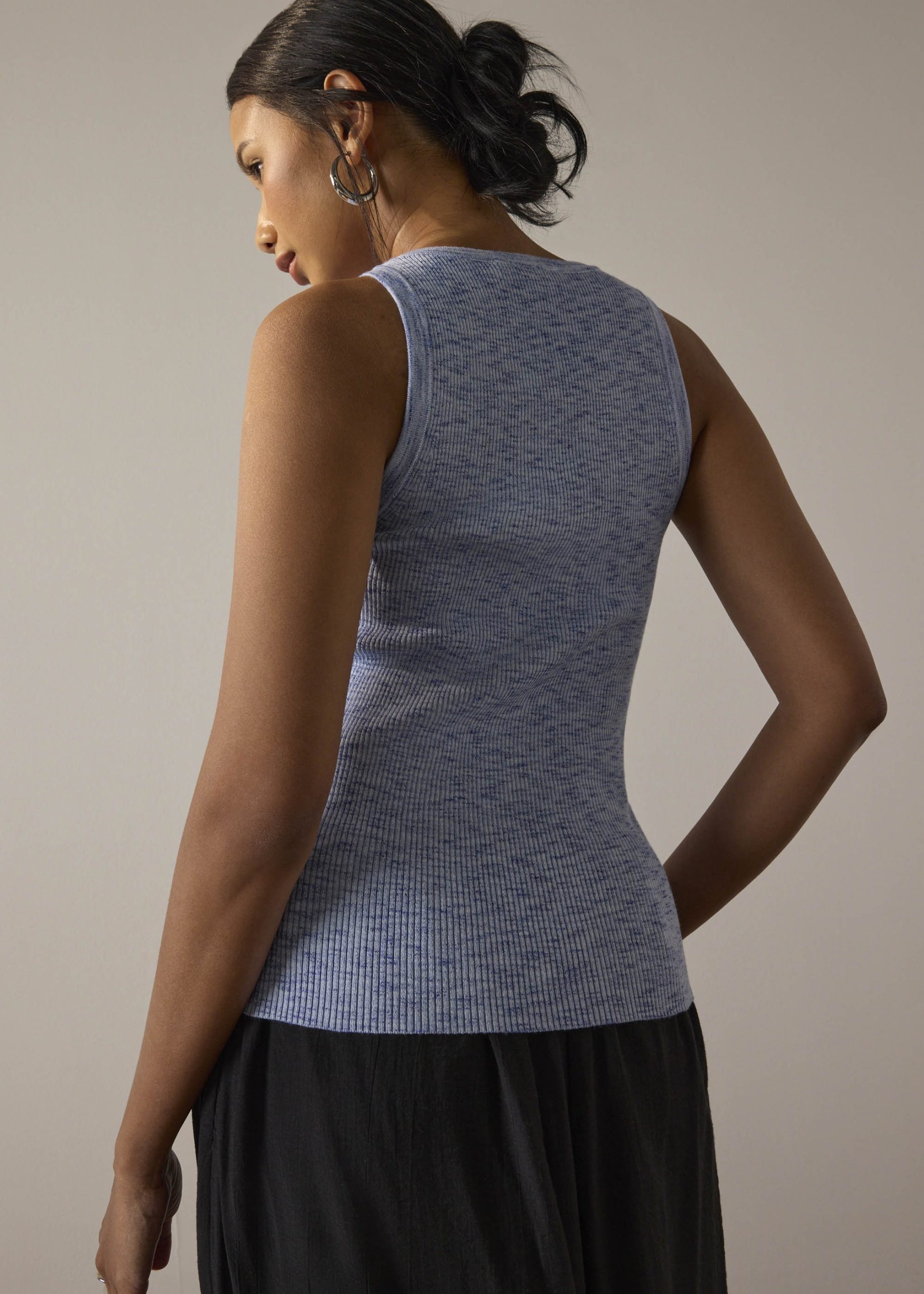 Duo Tone Knit Fitted Tank - Image 16