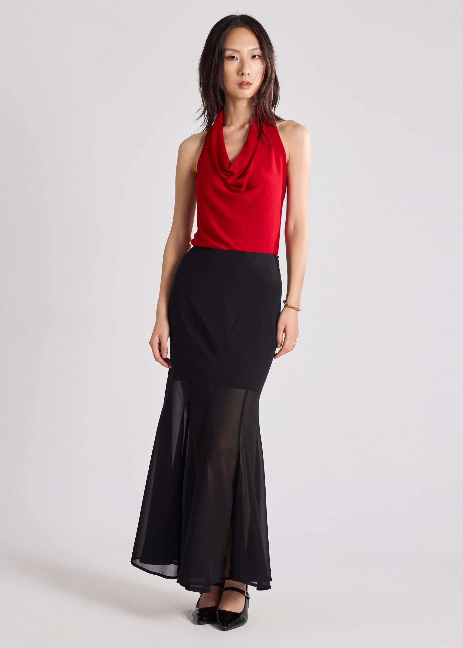 Lyocell Cowl Neck Top - Image 17