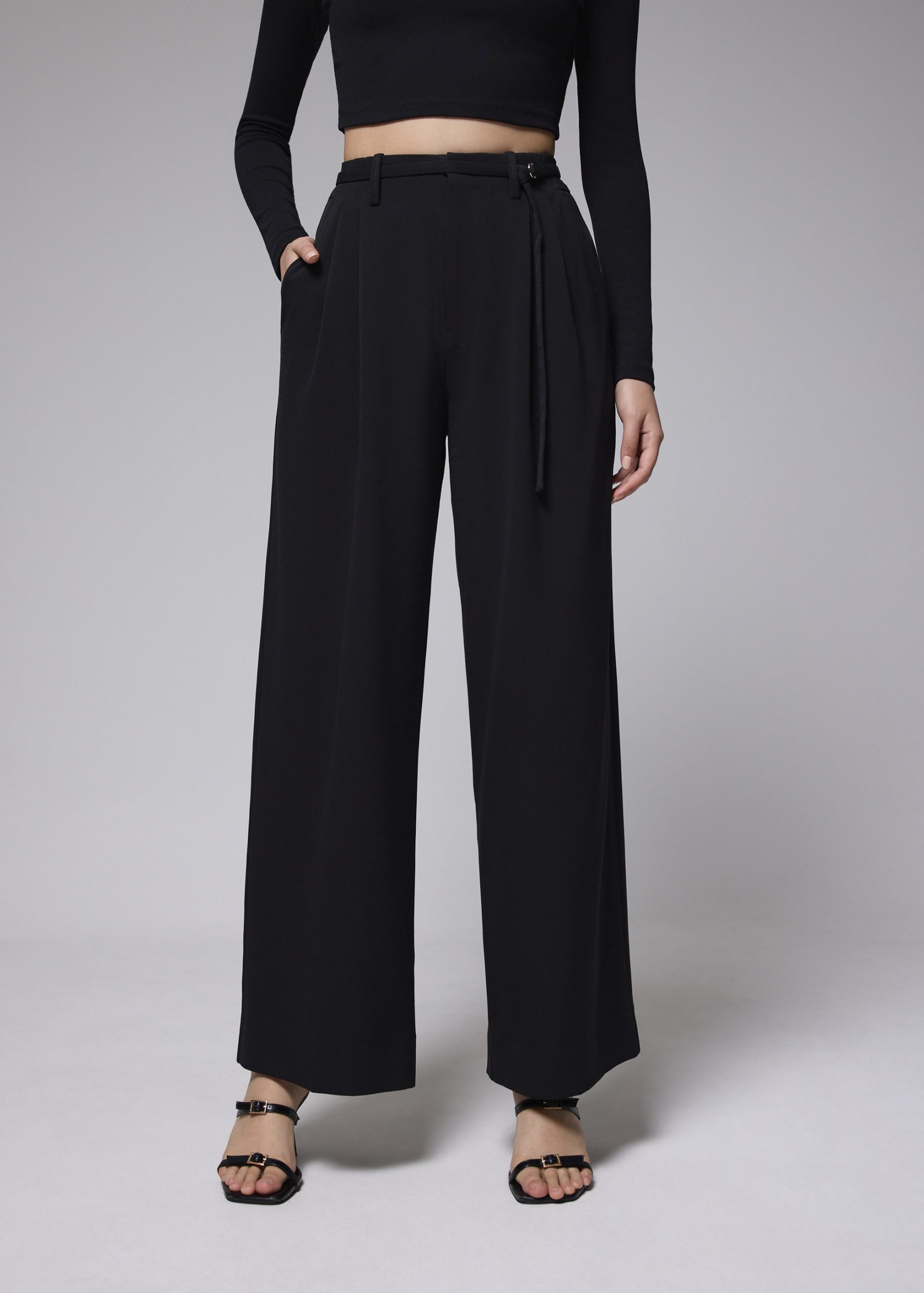 Leggy??Mayumi Elastic Pleated Wide Leg Pants - Image 27