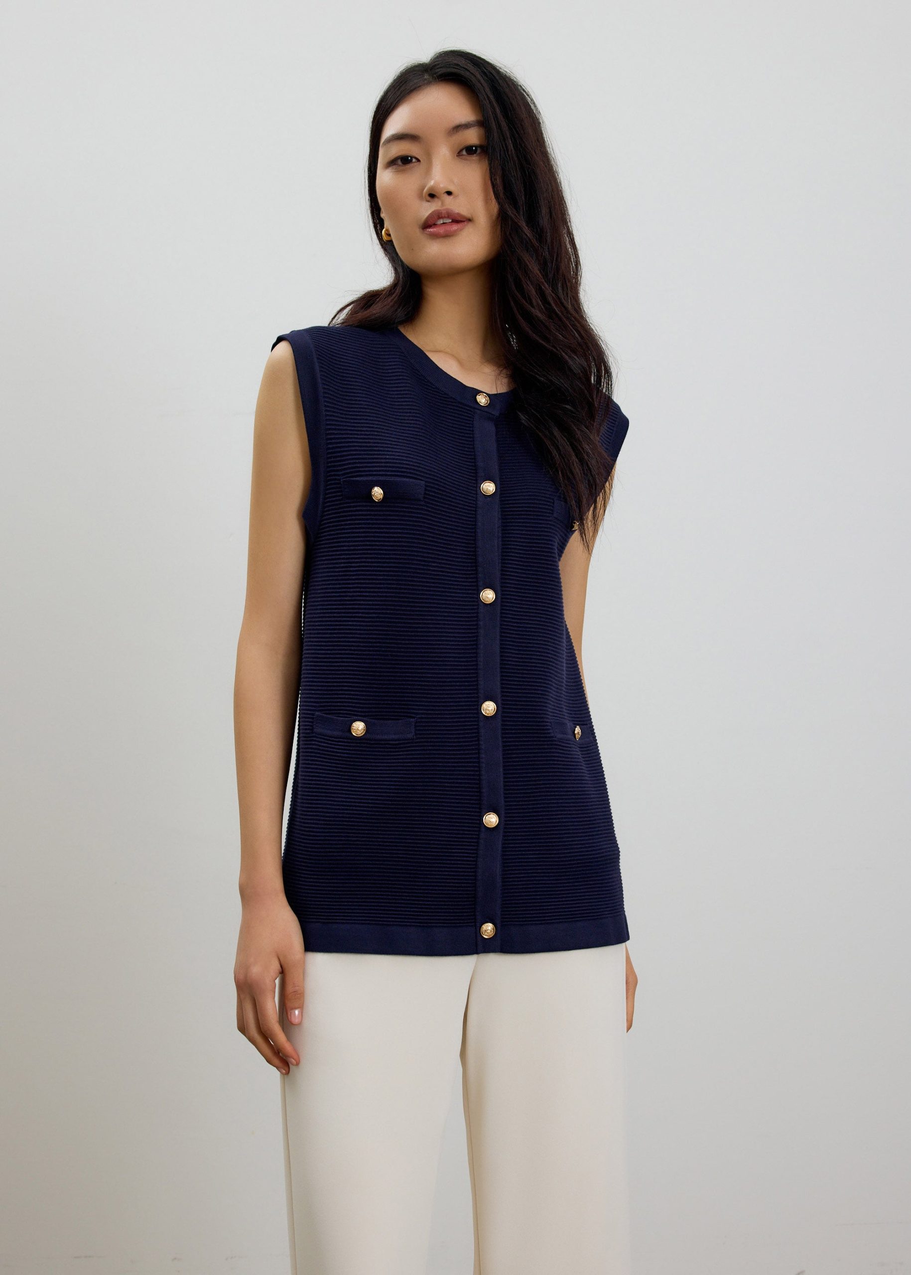 Yun Boxy Knit Vest - Image 2