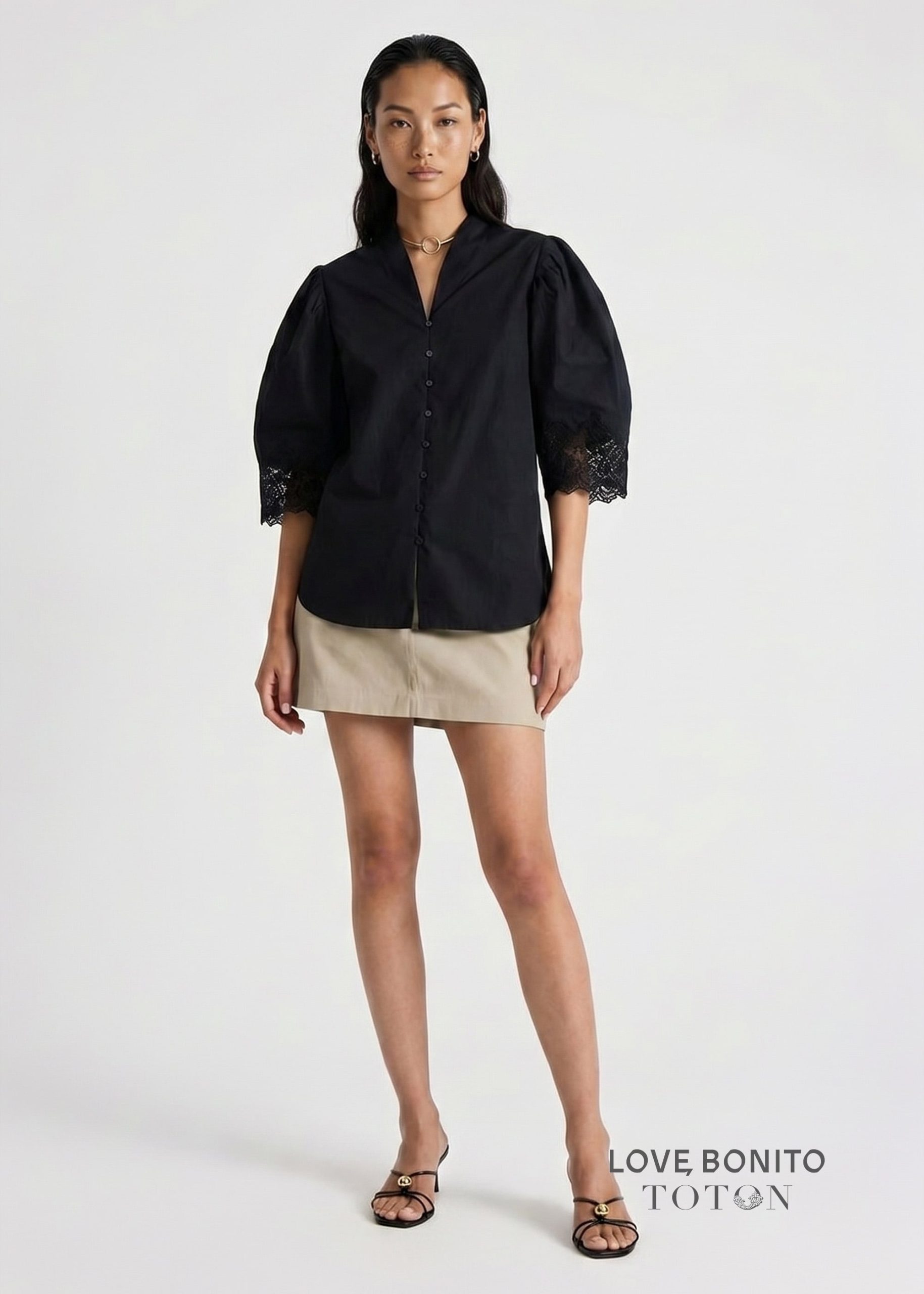 Love, Bonito x TOTON Lace Trim Kebaya Top - Image 3