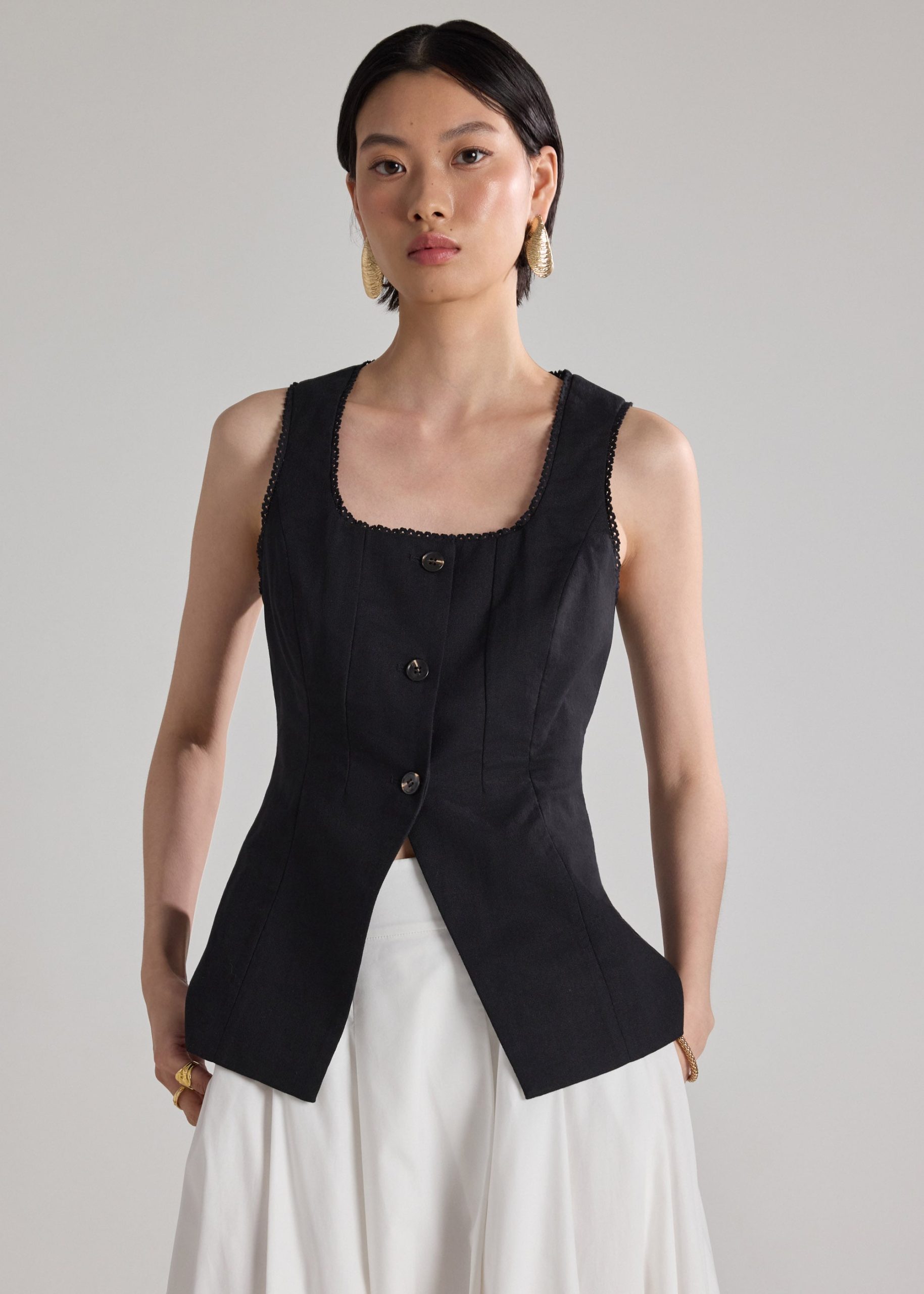 Lace Trim Fitted Top - Image 2