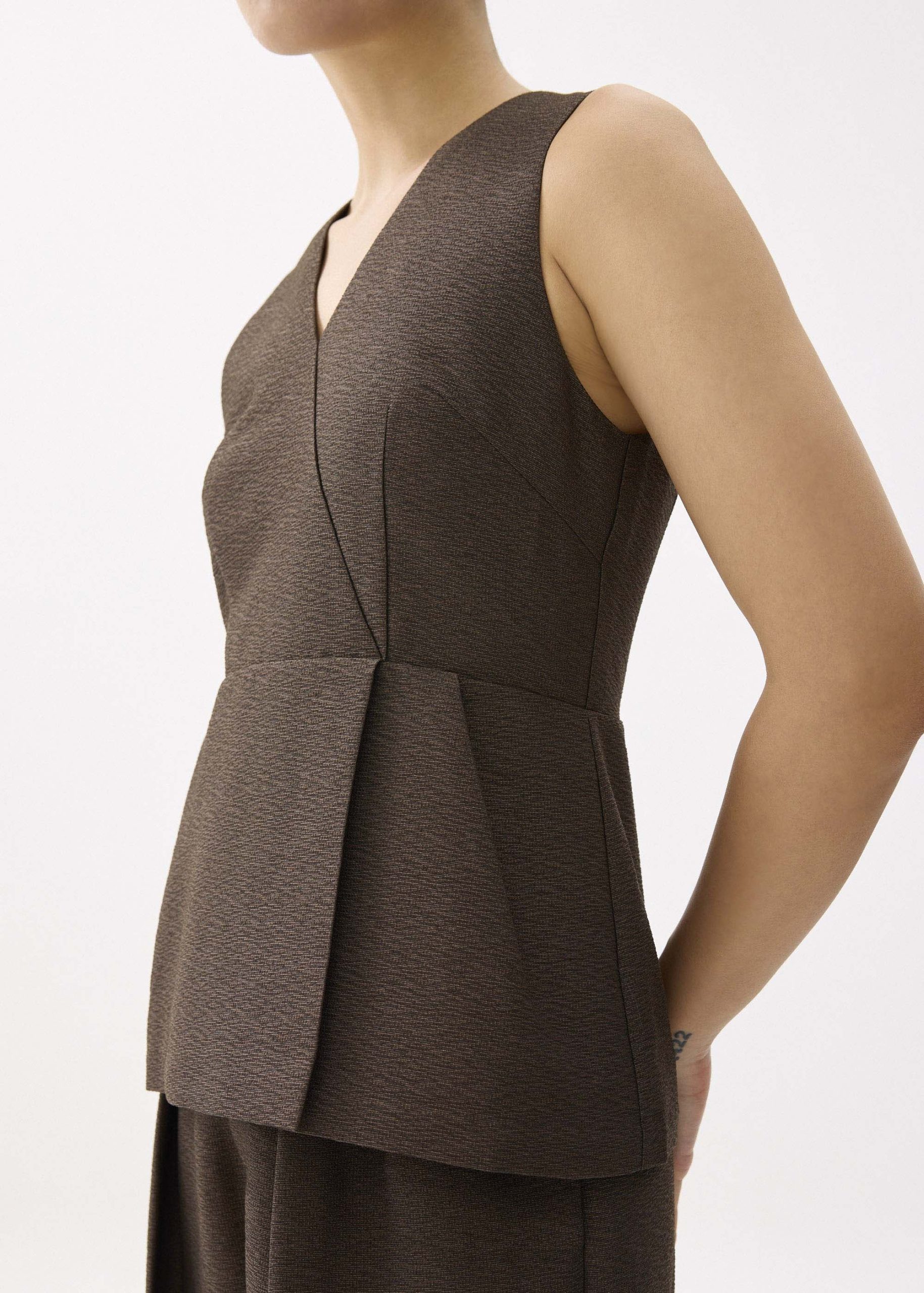 V-neck Peplum Wrap Top - Image 8