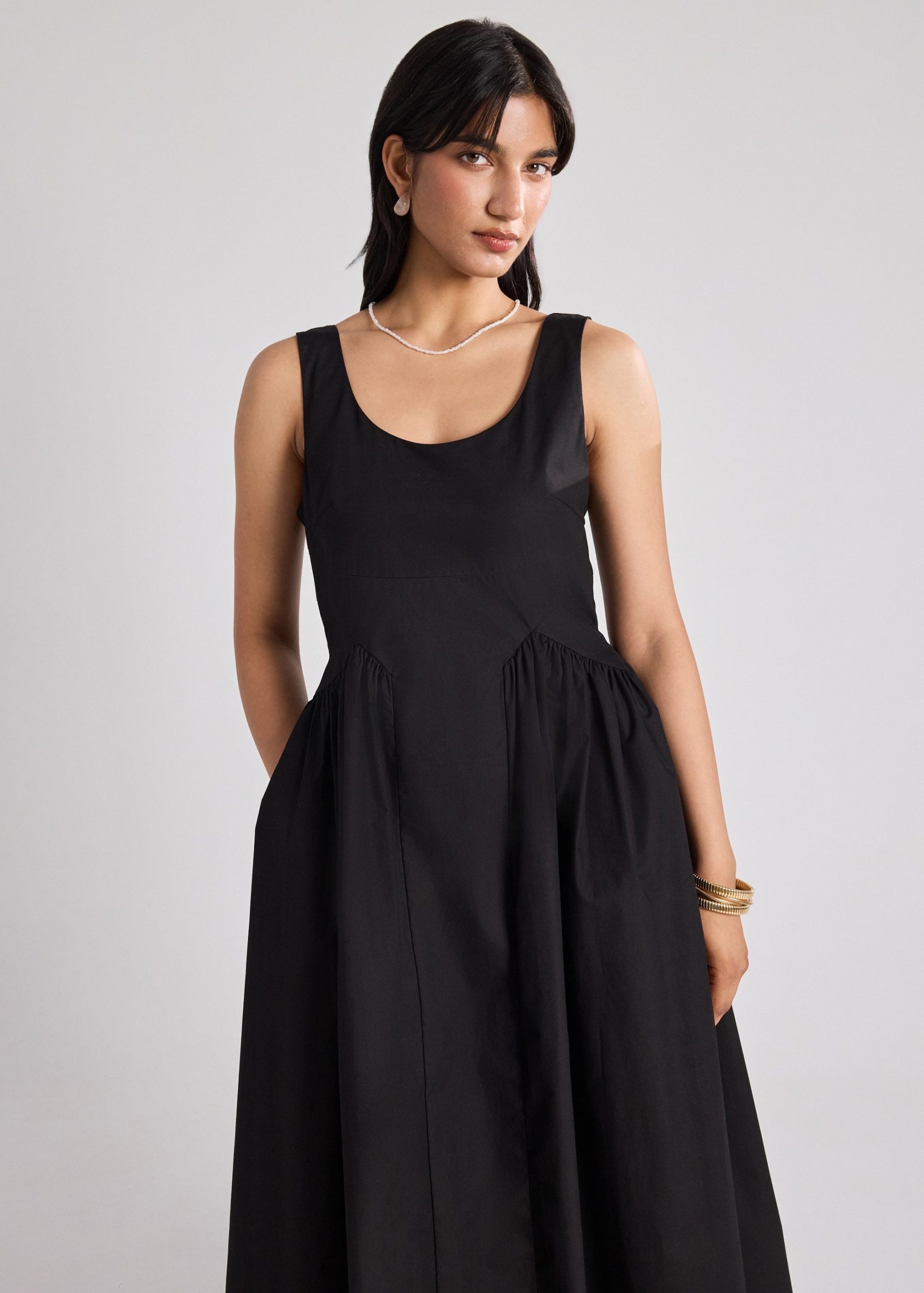 Cotton Fit & Flare Dress - Image 3