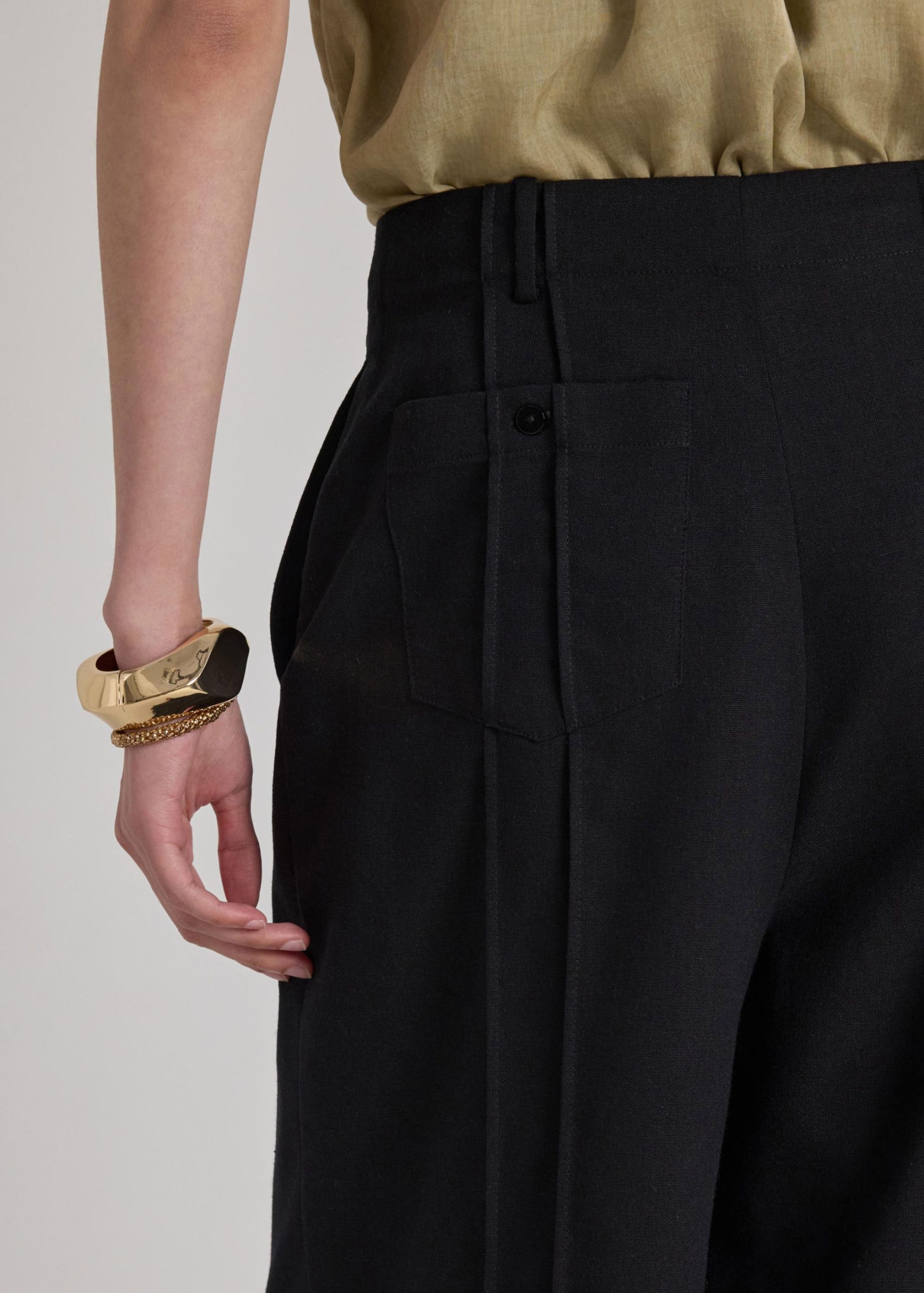 Pintuck Wide Leg Pants - Image 6