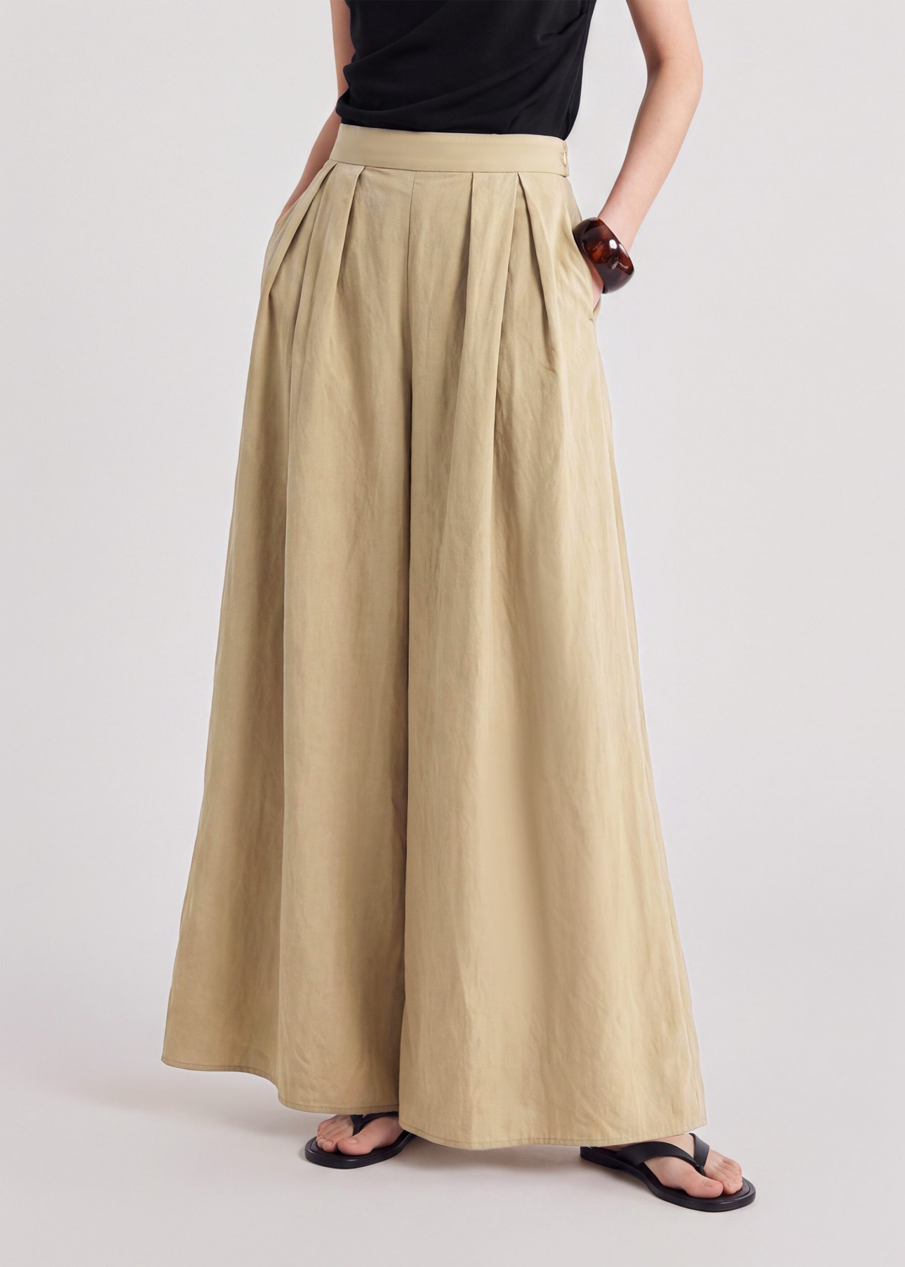 Lyocell Pleated Pants - Image 8