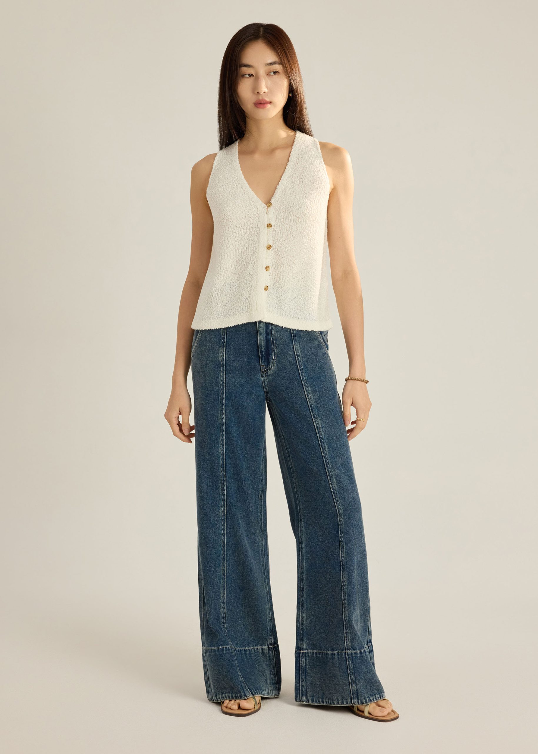 Boucle Knit Vest Top - Image 15