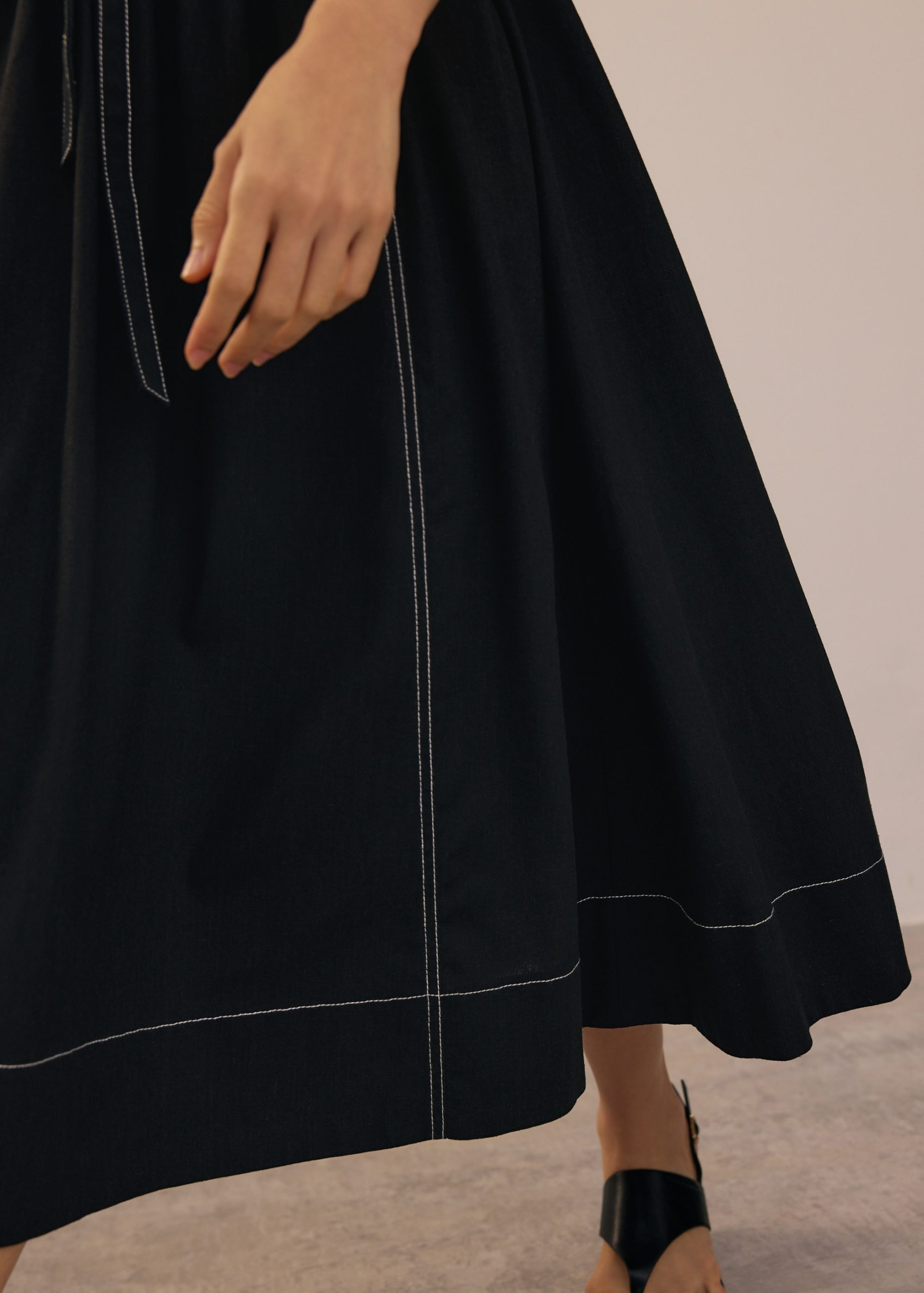 Detachable Sash Sweetheart Fit & Flare Midi Dress - Image 8