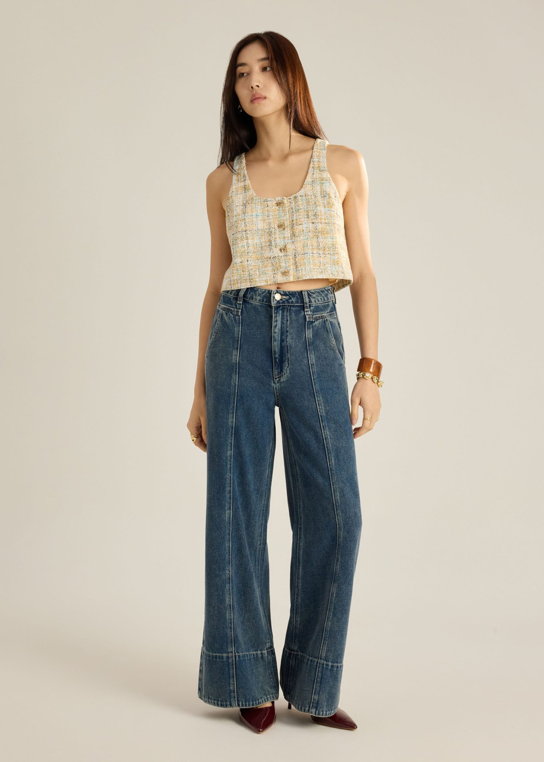 Tweed Boxy Shell Top - Image 2