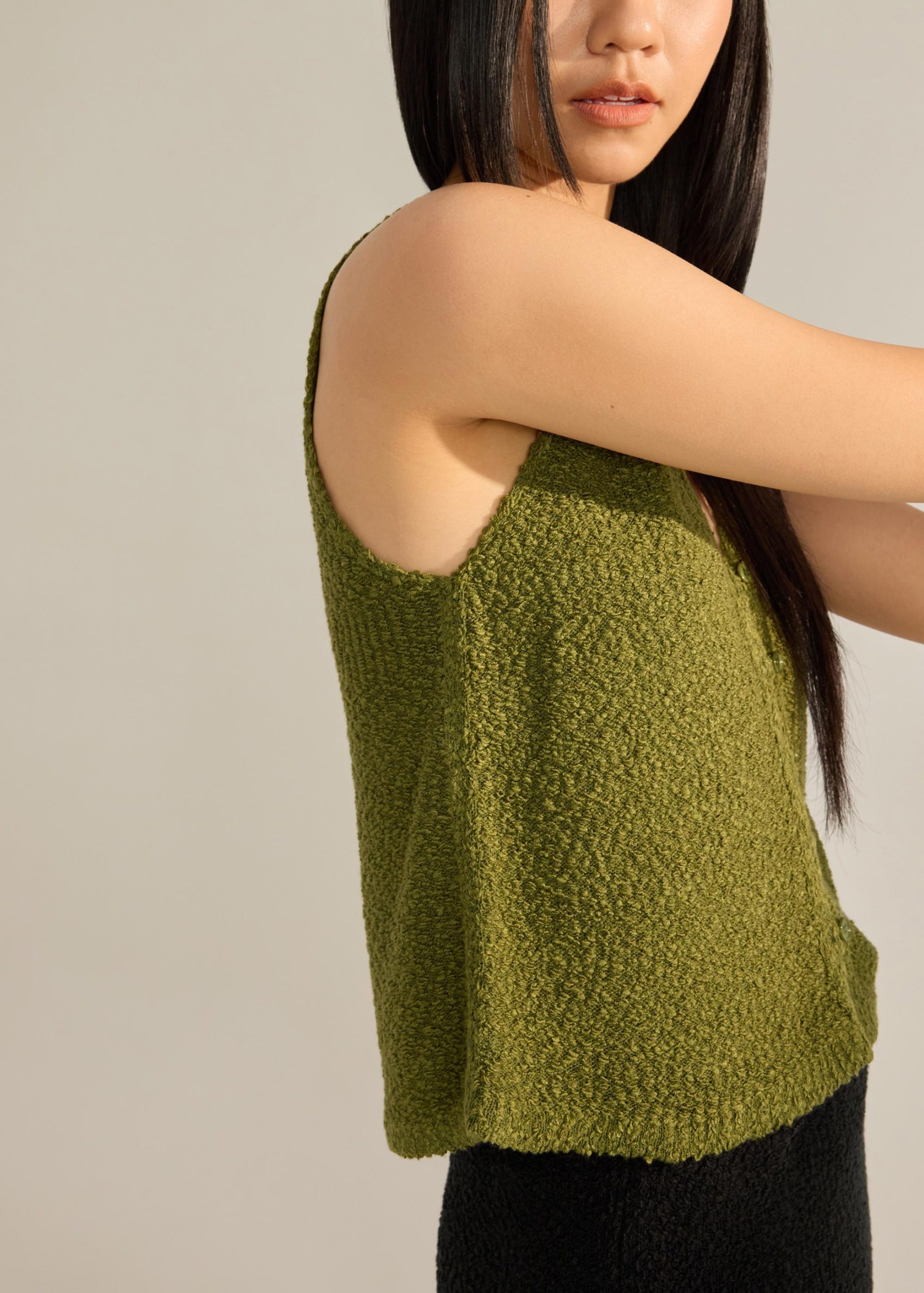 Boucle Knit Vest Top - Image 22