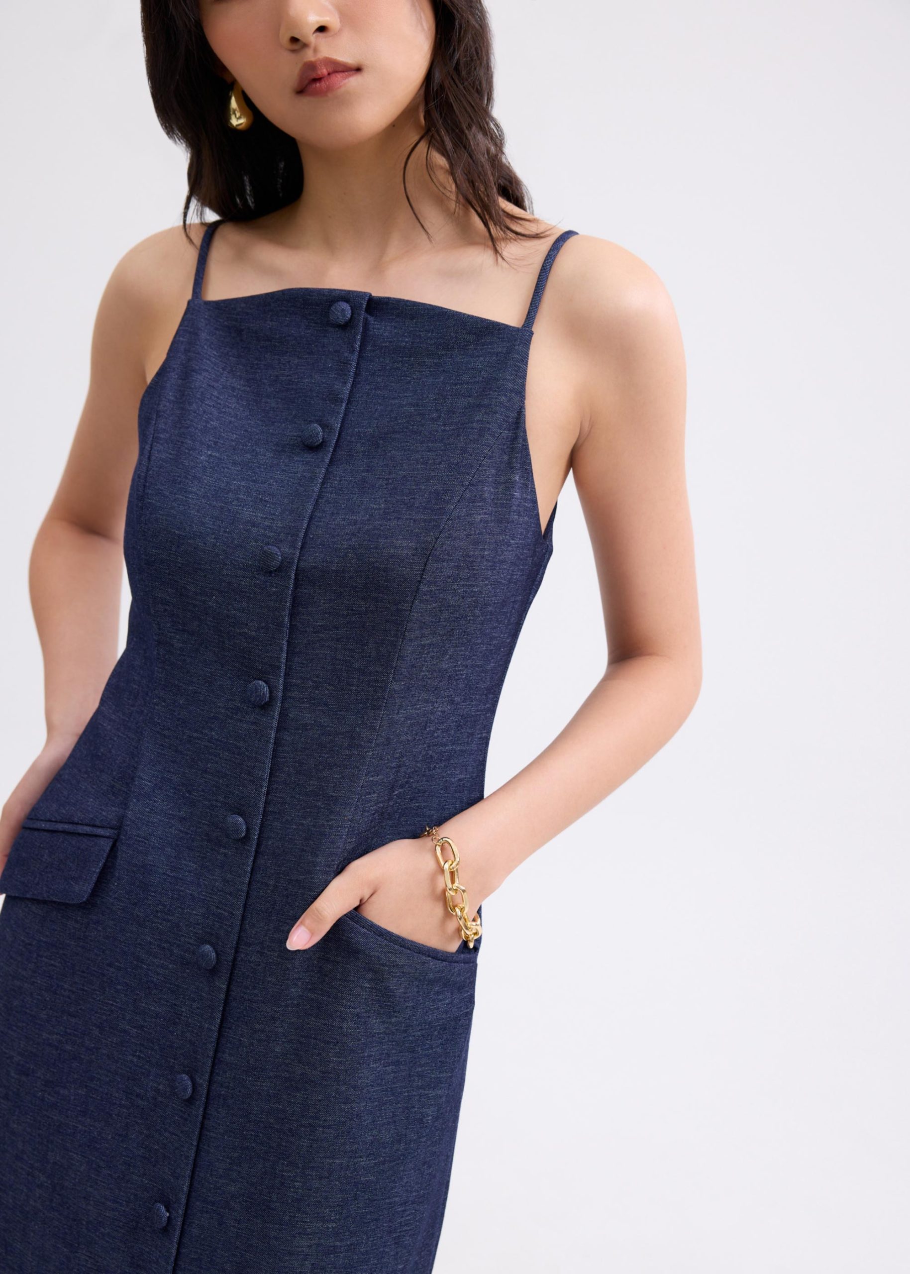 Azalea Straight Neck Column Midaxi Dress - Image 10