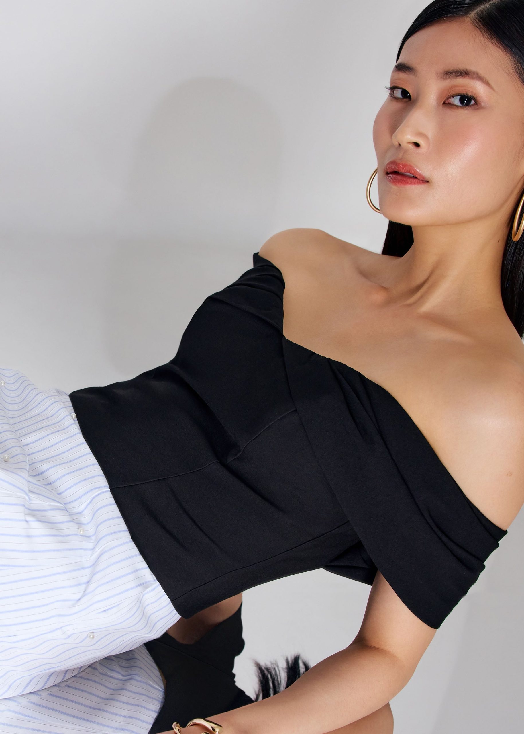 BraFree by LB Ruched Off Shoulder Fitted Top - Image 3