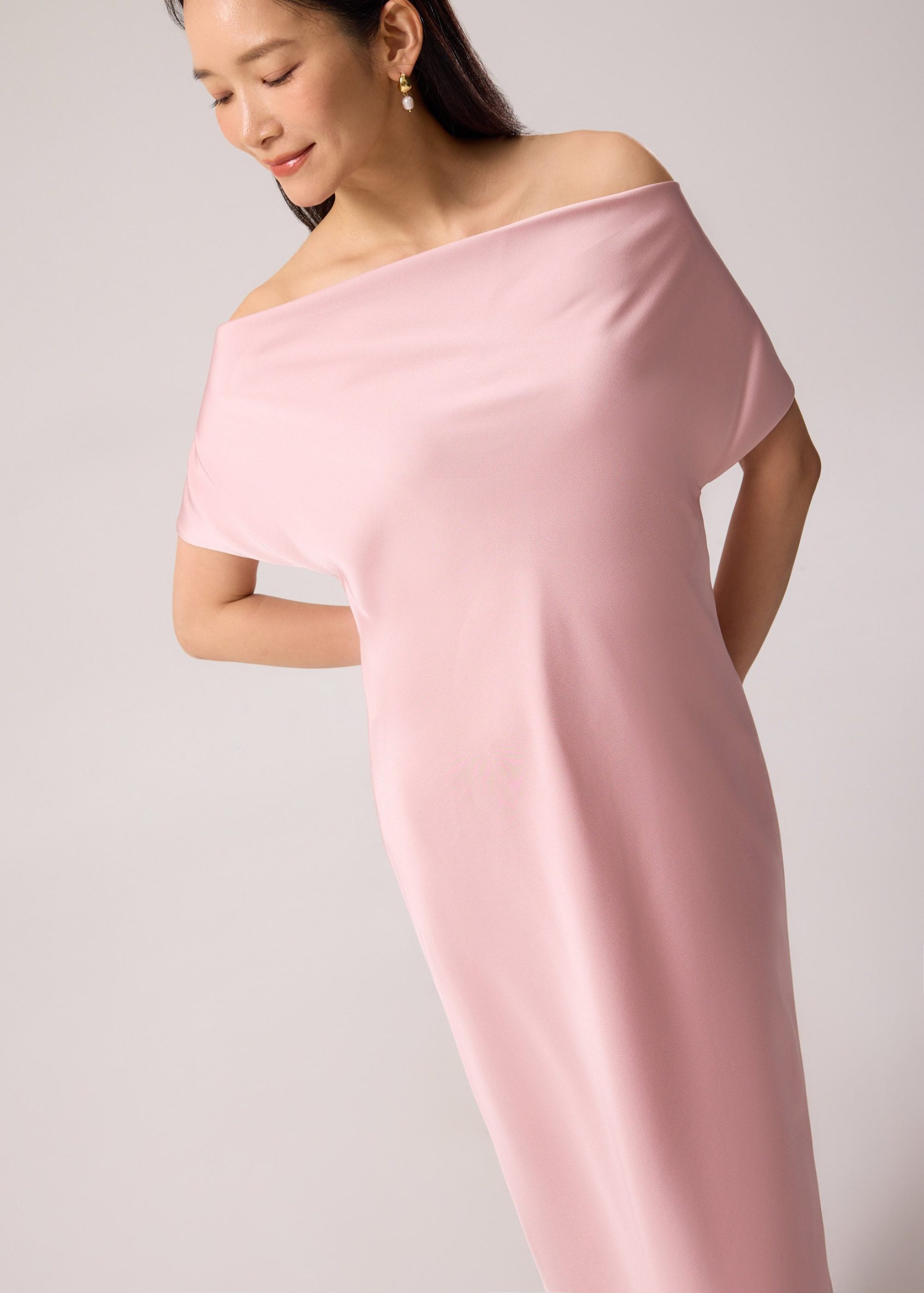 Satin Bias Cut Midaxi Dress - Image 6