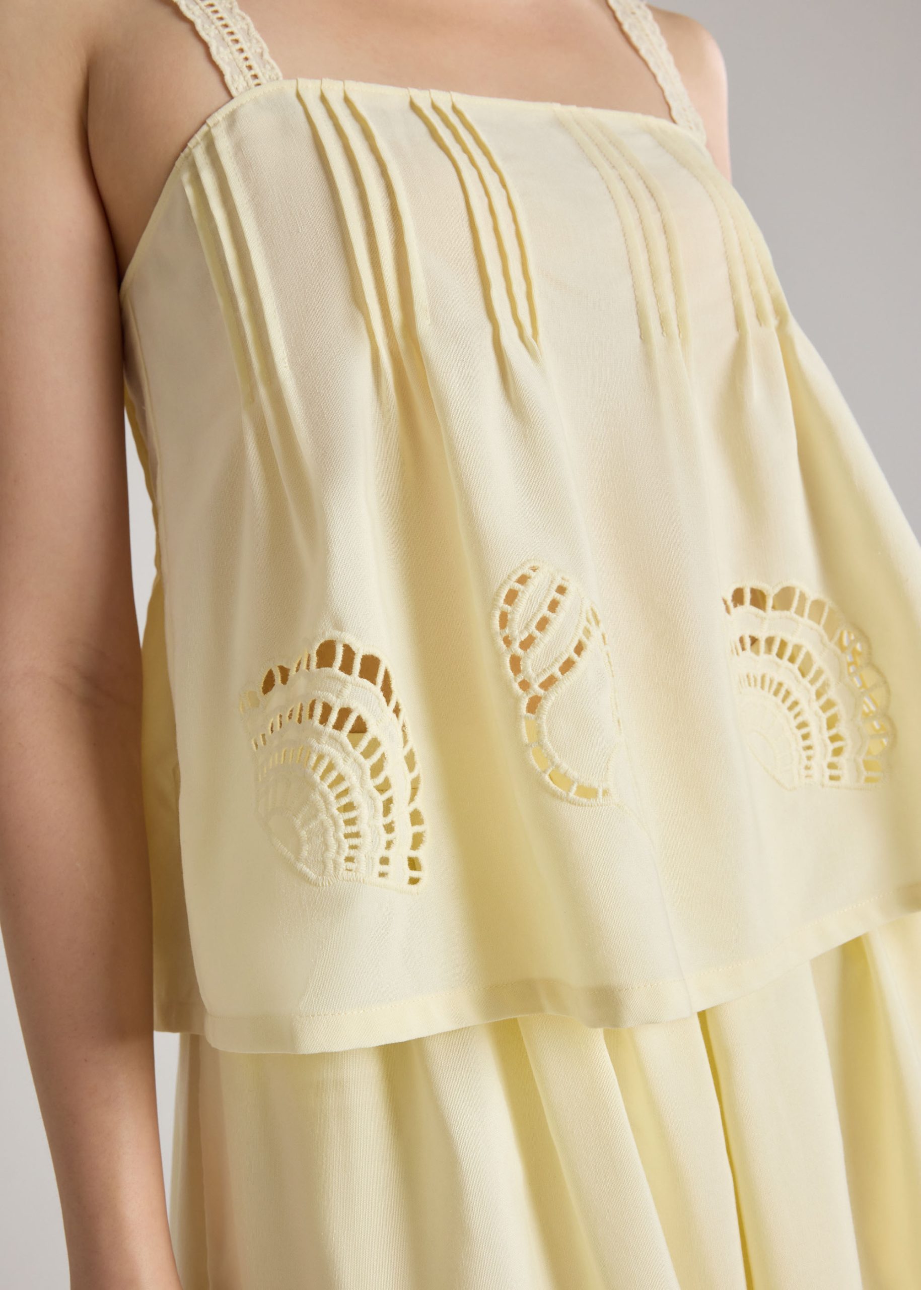 Relaxed Shell Top in Tidal Escape Broderie - Image 11
