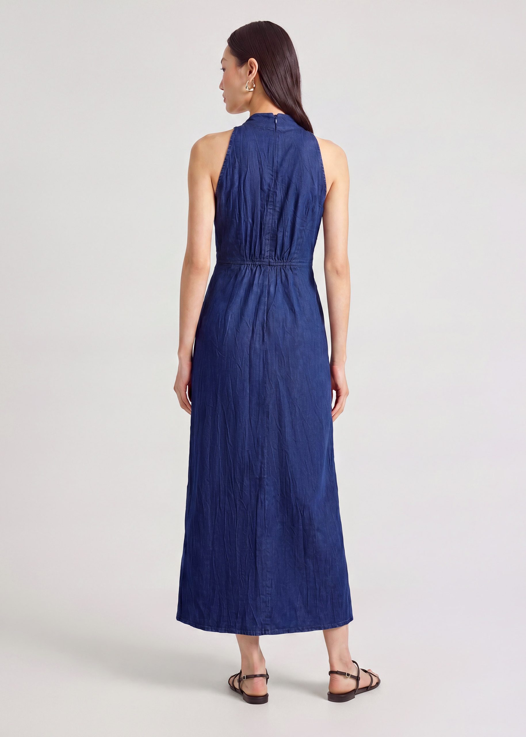 Denim Column Maxi Dress - Image 3