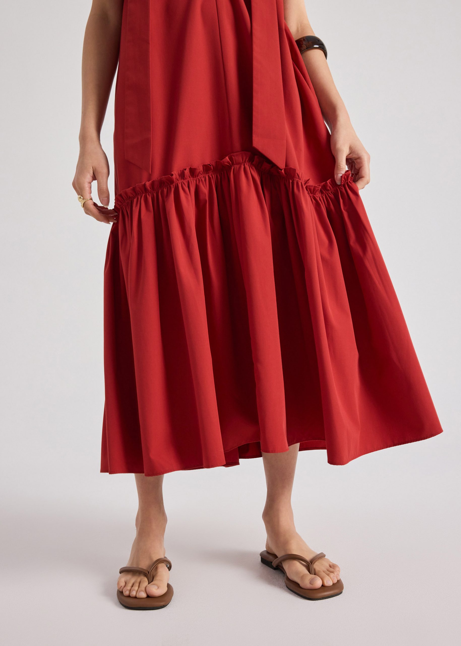 V-neck Trapeze Dress - Image 19