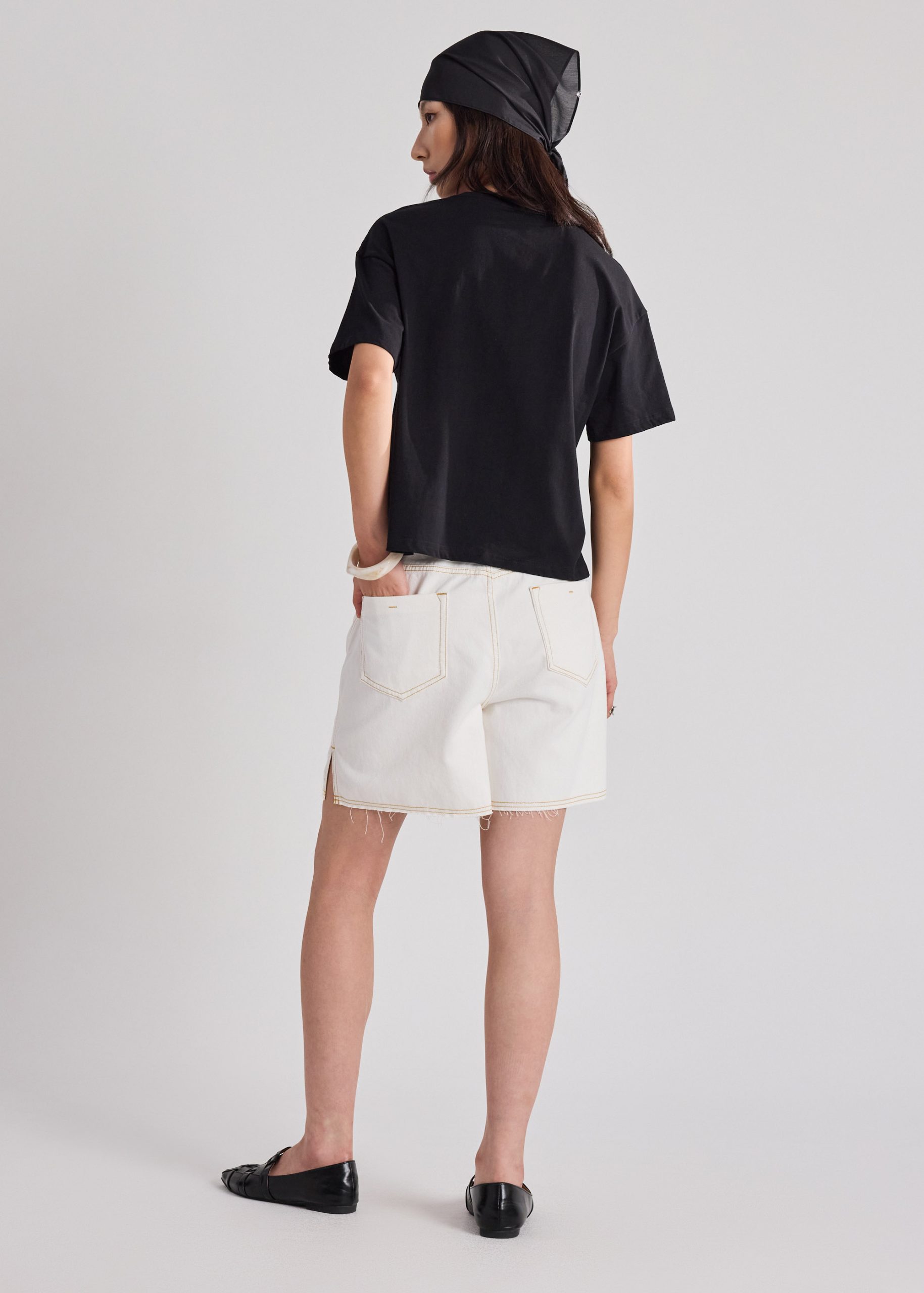 Cotton Rosette Tee - Image 4