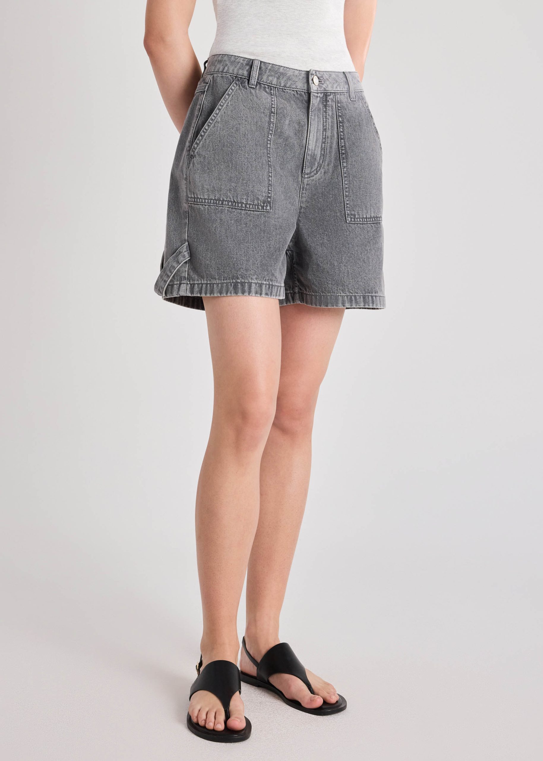 Denim Utility Shorts - Image 8