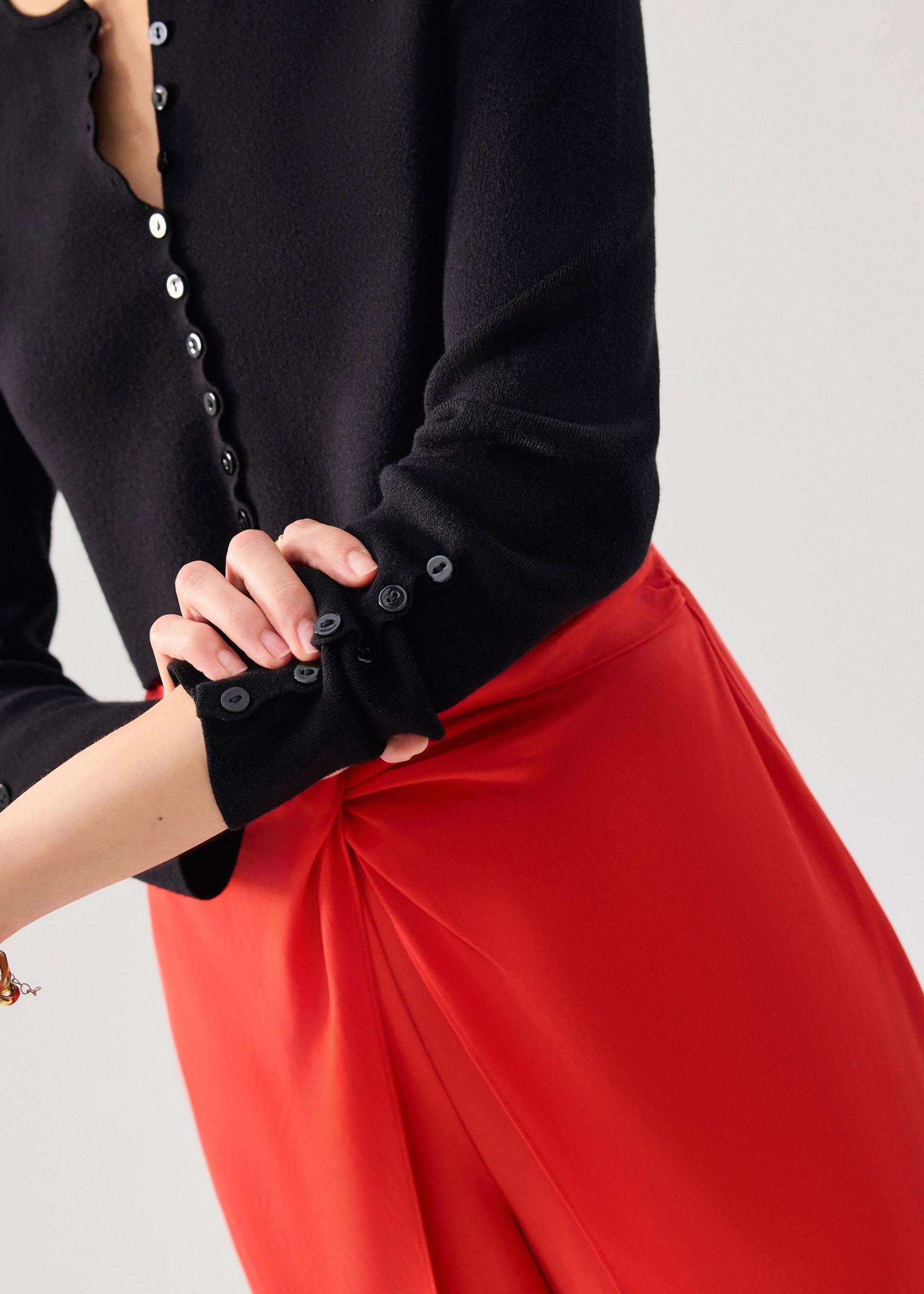 Malee Boxy Knit Scallop Edge Cardigan - Image 34