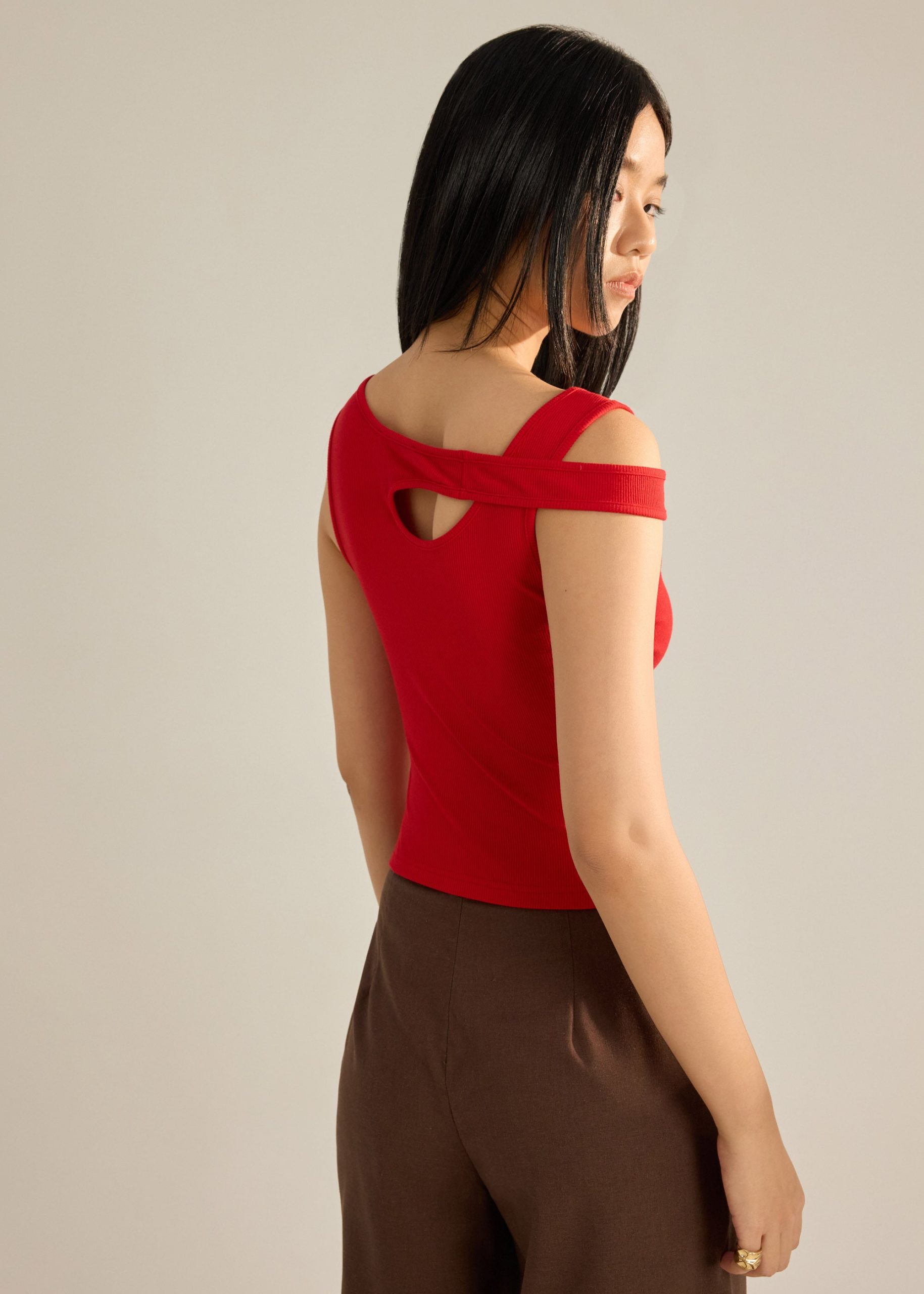 Jersey Asymmetric Cut Out Tank - Image 13