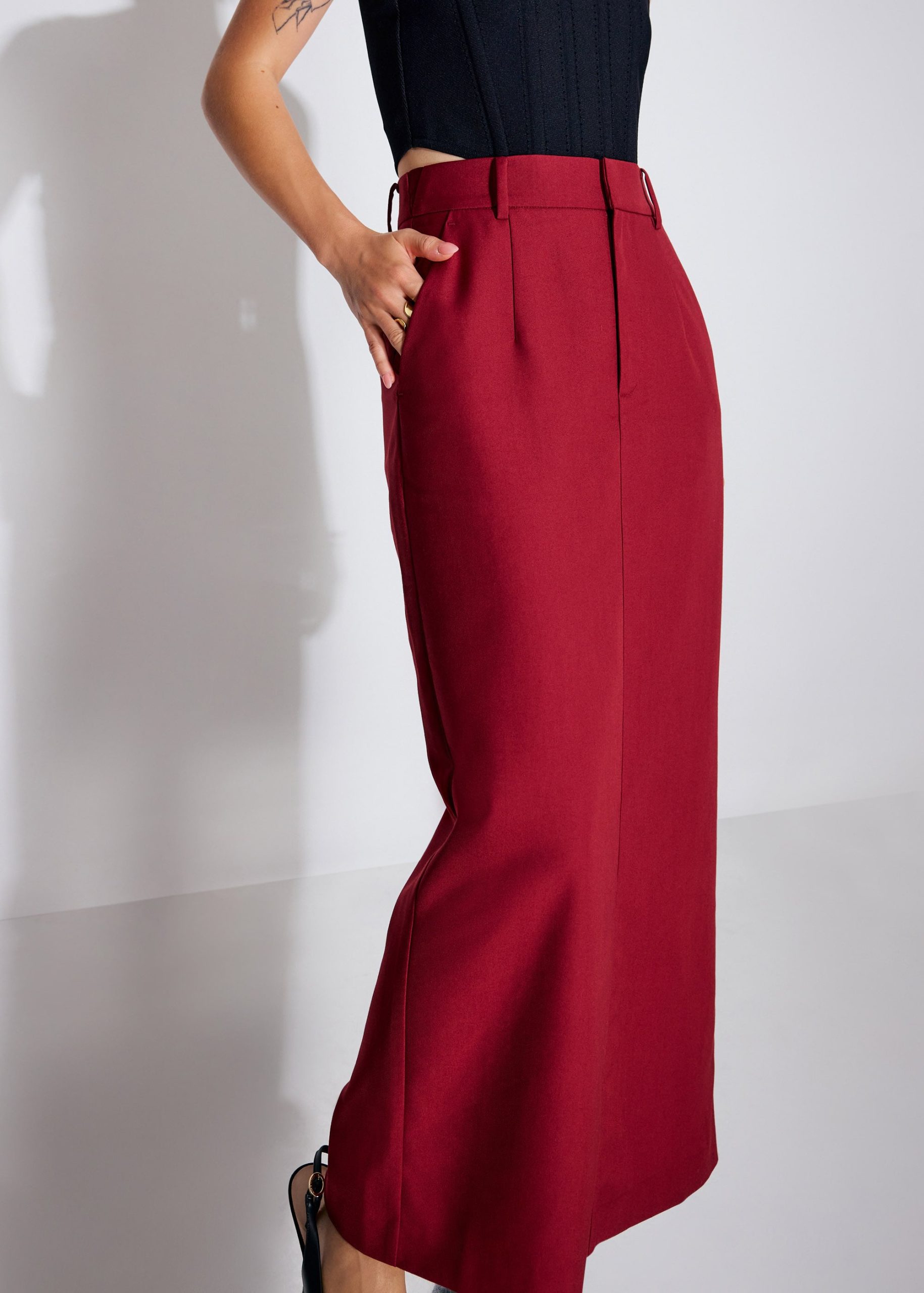 Pevita Tailored Column Maxi Skirt - Image 2