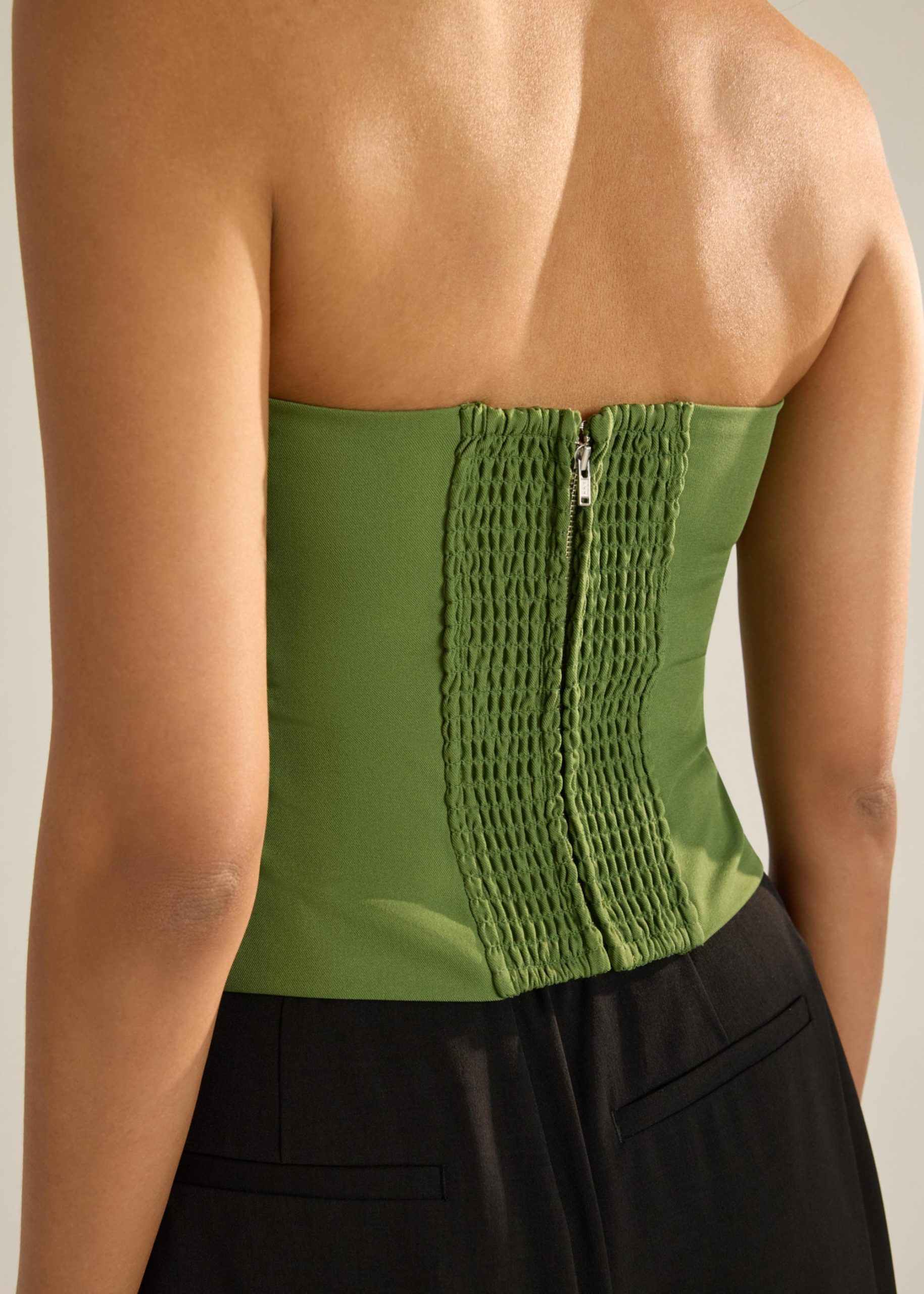 Sarita Asymmetric Pleated Tube Top - Image 28