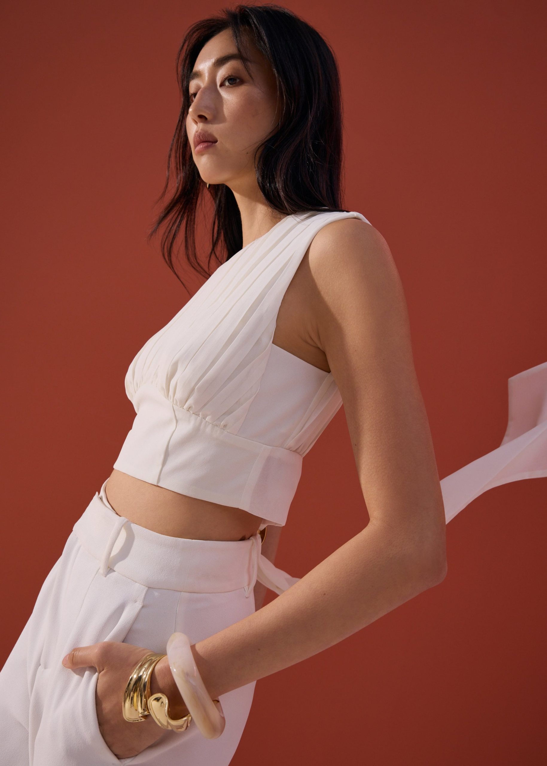 Tie Back Round Neck Crop Top - Image 7