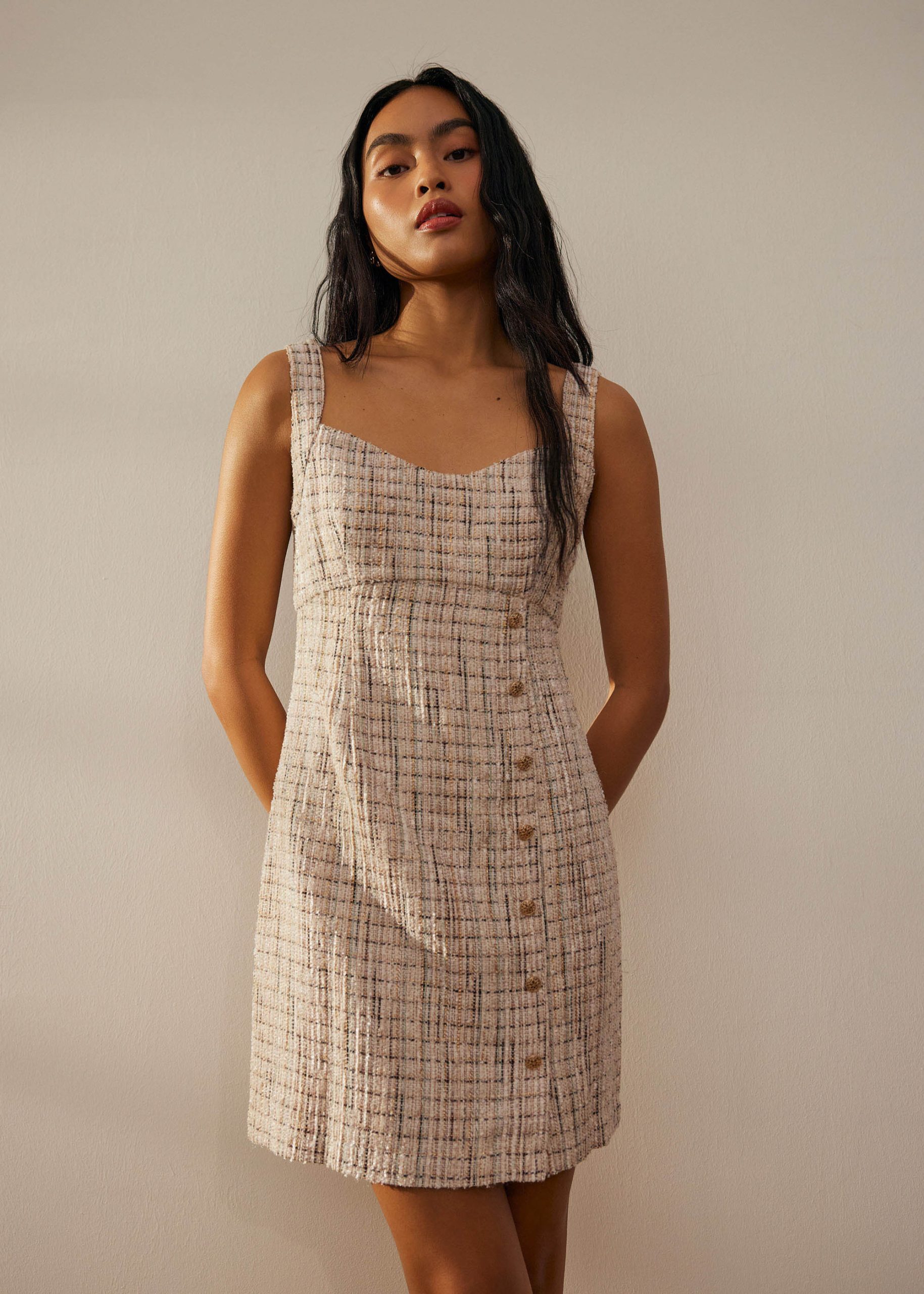 Tweed Sweetheart A-line Mini Dress - Image 7