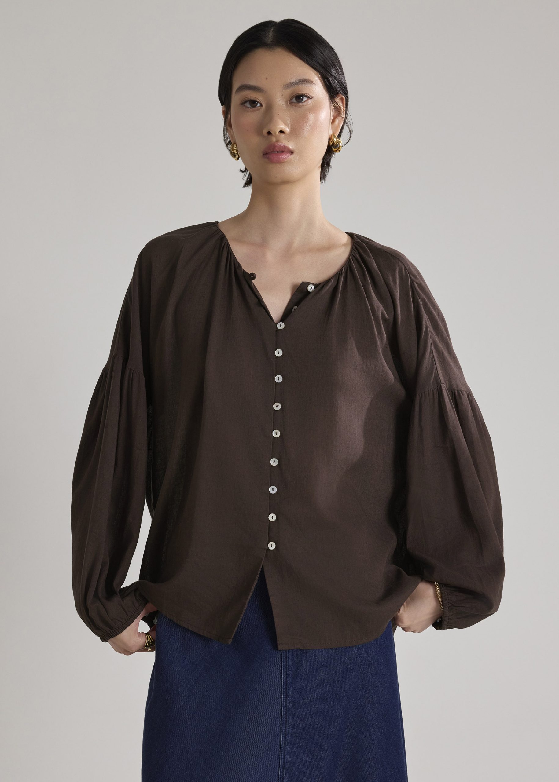 Relaxed Poet Sleeve Blouse - Image 3